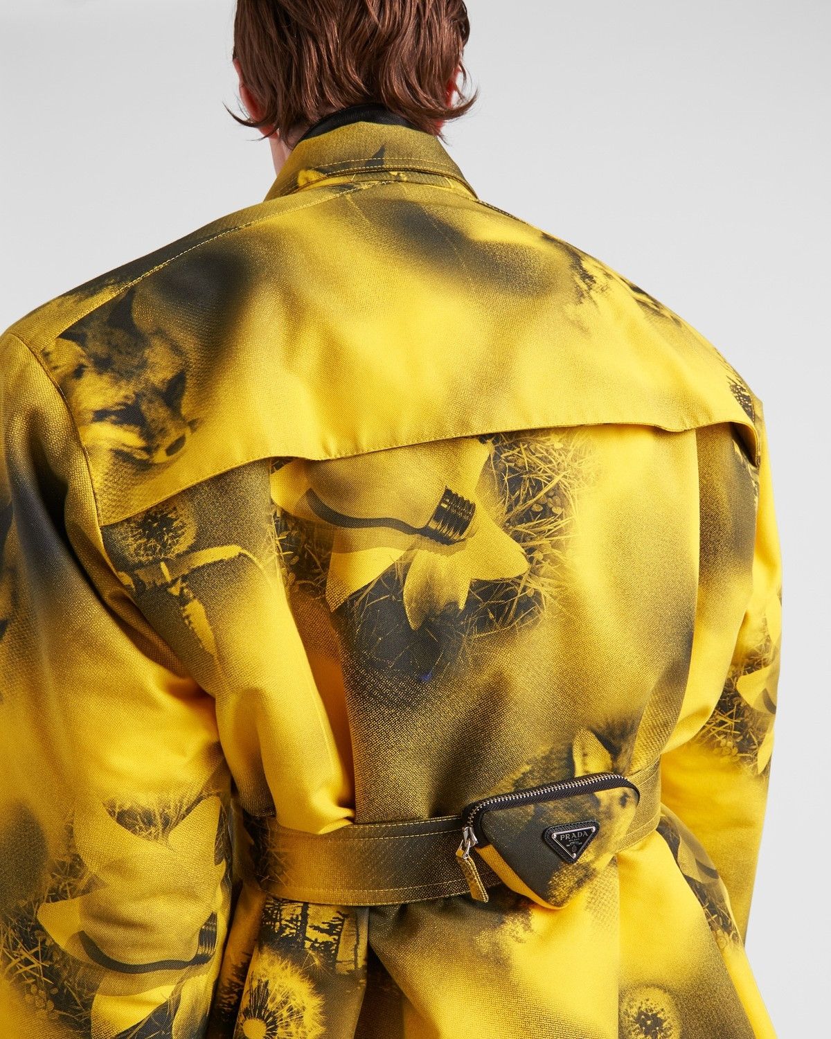 Prada $7K VALUE Printed Re-Nylon Parka in Black/Yellow Size US S / EU 44-46 / 1 - 5 Thumbnail