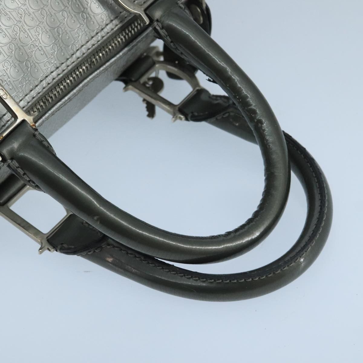 Dior Trotter Silver Leather Handbag (Pre-Owned) Size ONE SIZE - 4 Thumbnail
