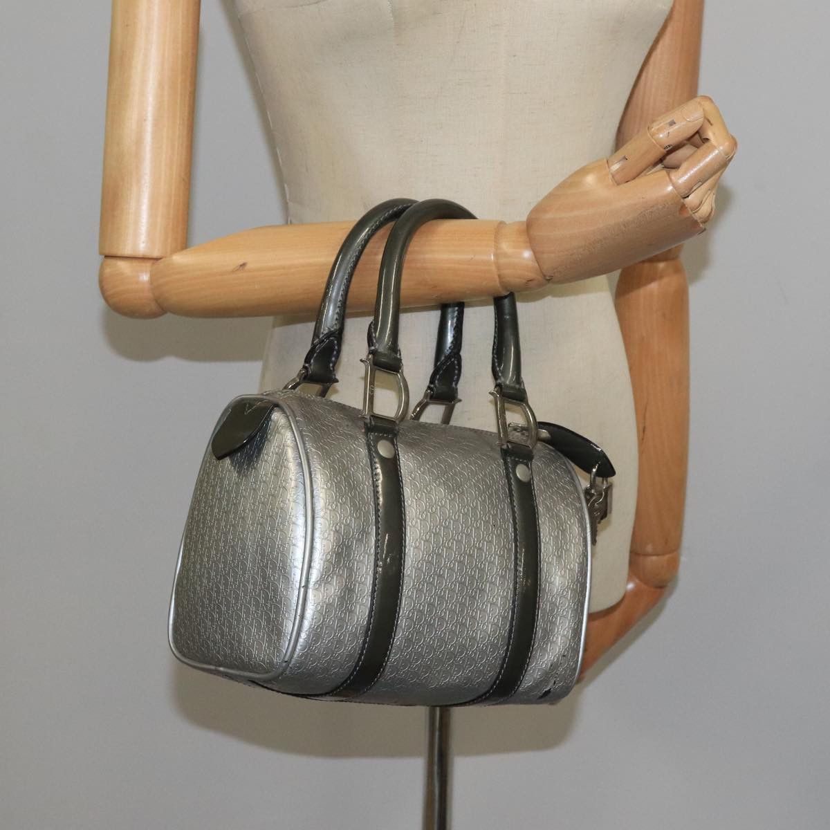 Dior Trotter Silver Leather Handbag (Pre-Owned) Size ONE SIZE - 11 Thumbnail