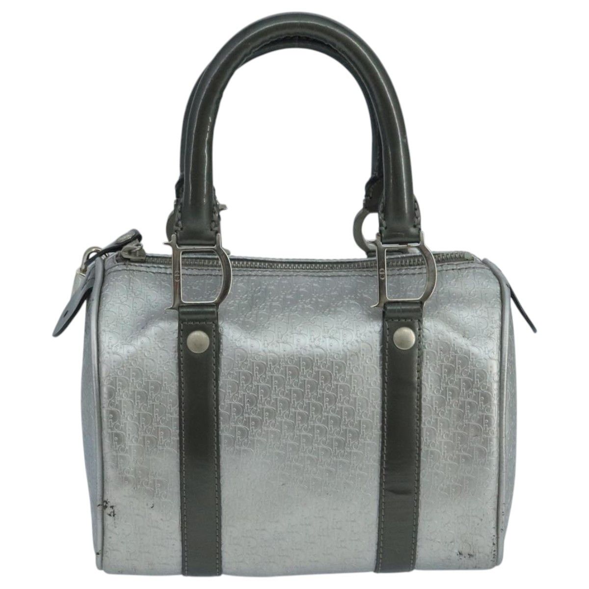 Dior Trotter Silver Leather Handbag (Pre-Owned) Size ONE SIZE - 2 Thumbnail