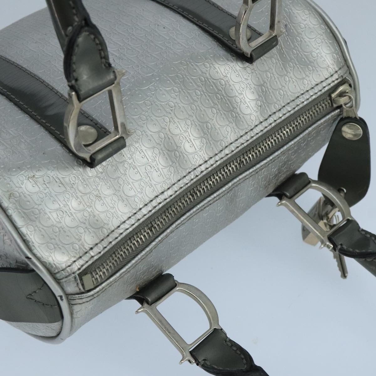Dior Trotter Silver Leather Handbag (Pre-Owned) Size ONE SIZE - 14 Thumbnail