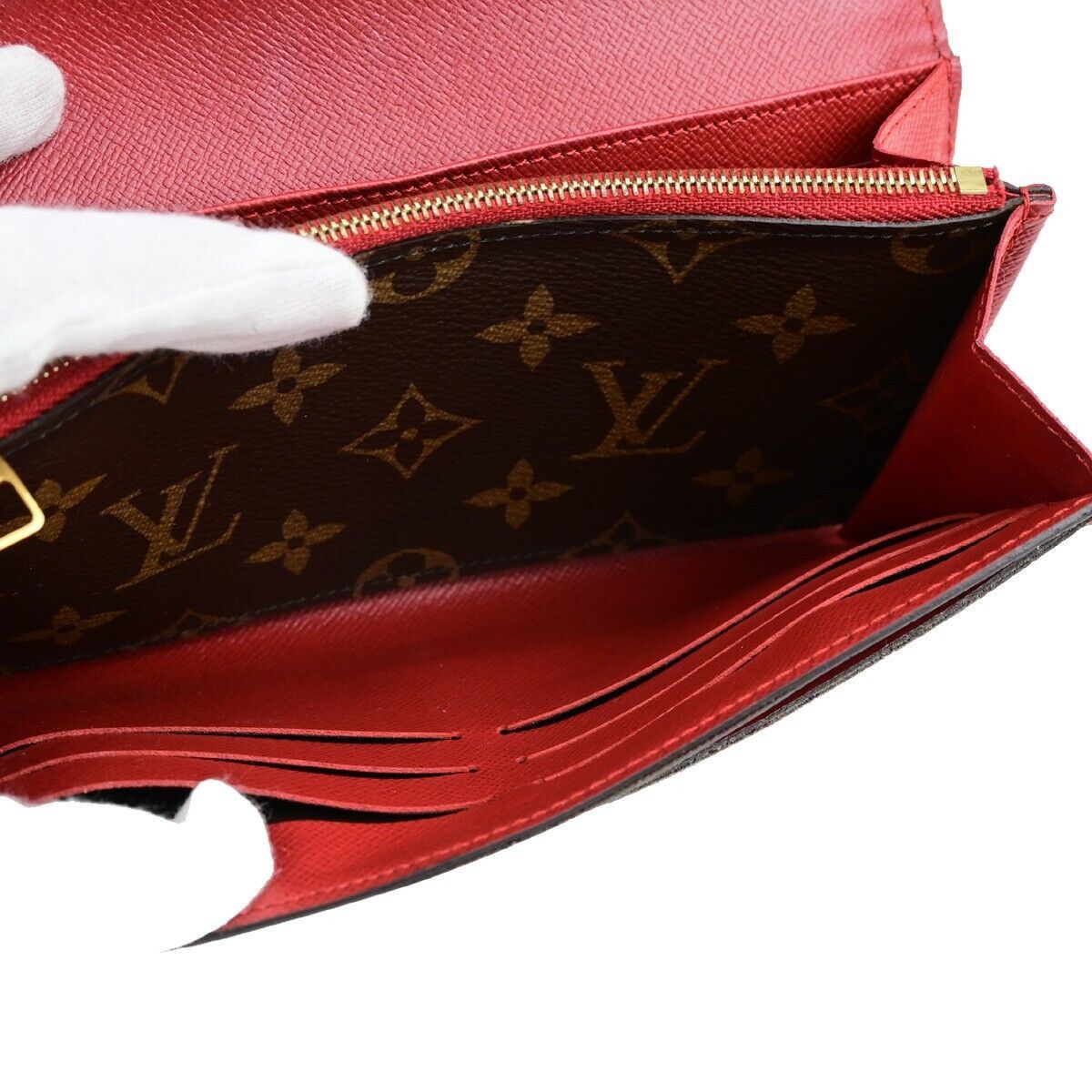 Louis Vuitton Portefeuille Sarah Brown Canvas Wallet (Pre-Owned) Size ONE SIZE - 14 Thumbnail