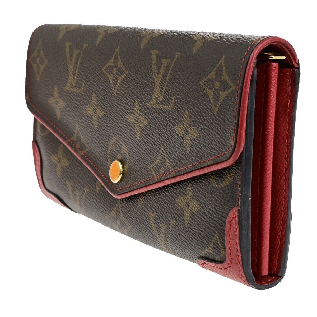 Louis Vuitton Portefeuille Sarah Brown Canvas Wallet (Pre-Owned) Size ONE SIZE - 3 Thumbnail