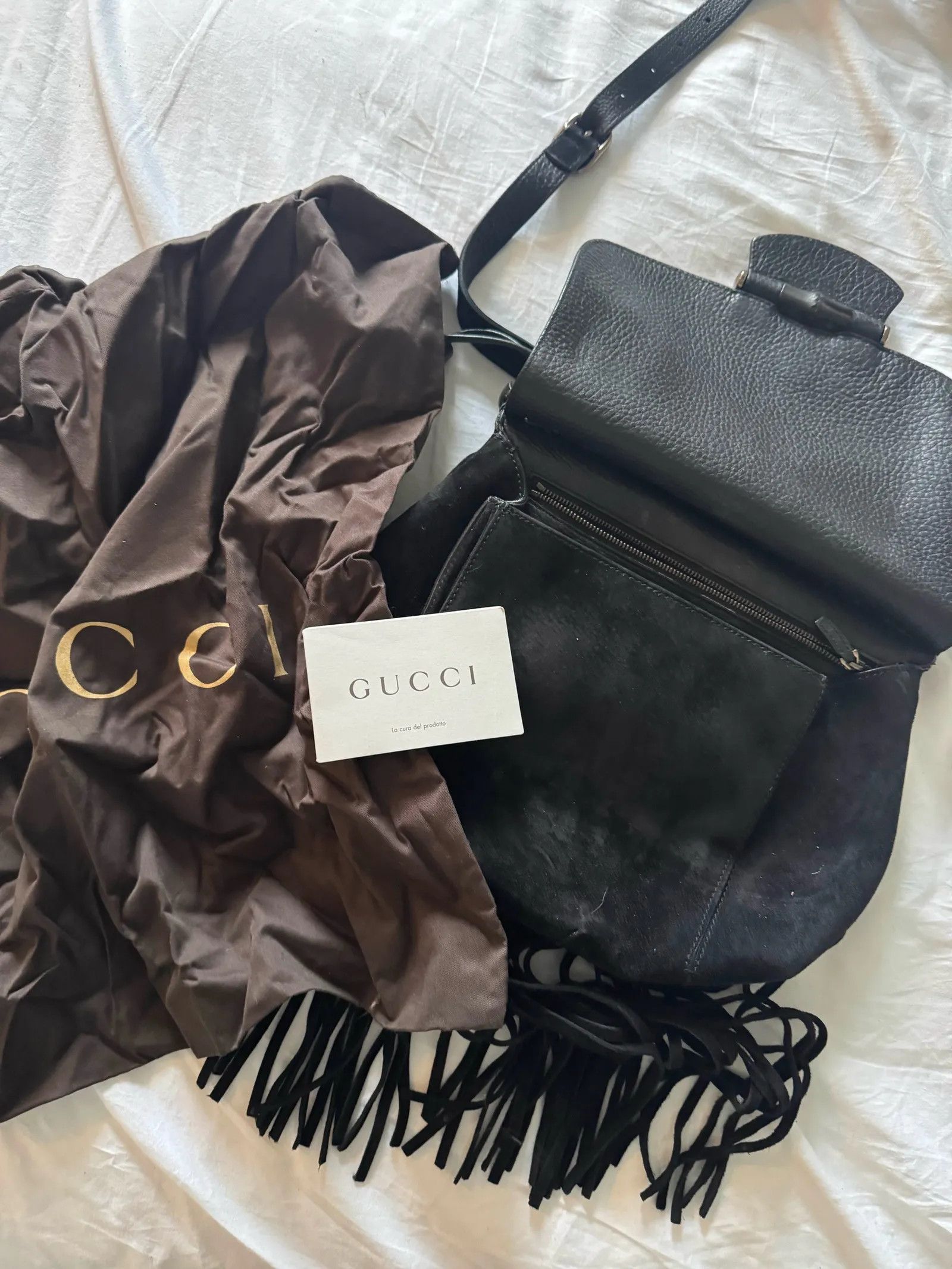 Gucci Gucci Fringe crossbody Bucket Bag Size ONE SIZE - 3 Thumbnail