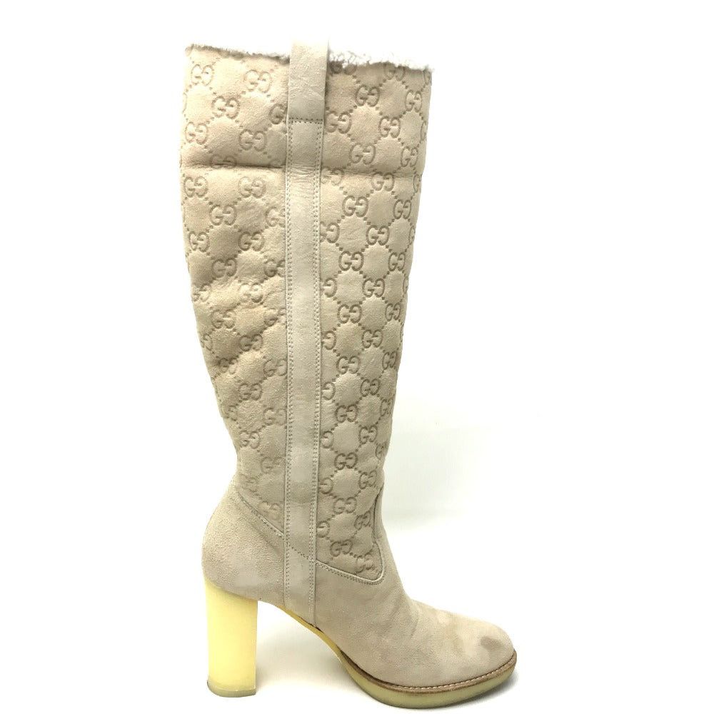Gucci Gucci Gg Suede Long Boots Shoes Women Size US 4.5 / IT 34.5 - 8 Thumbnail
