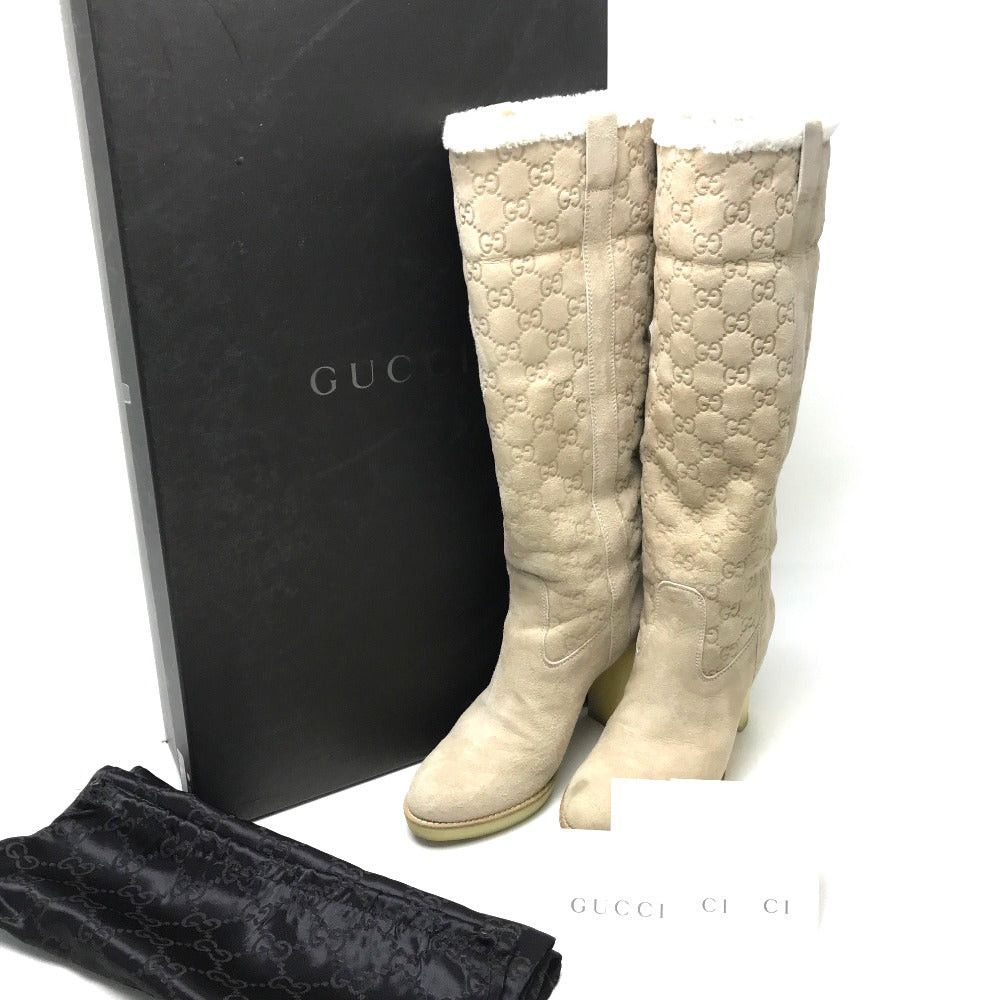 Gucci Gucci Gg Suede Long Boots Shoes Women Size US 4.5 / IT 34.5 - 6 Thumbnail