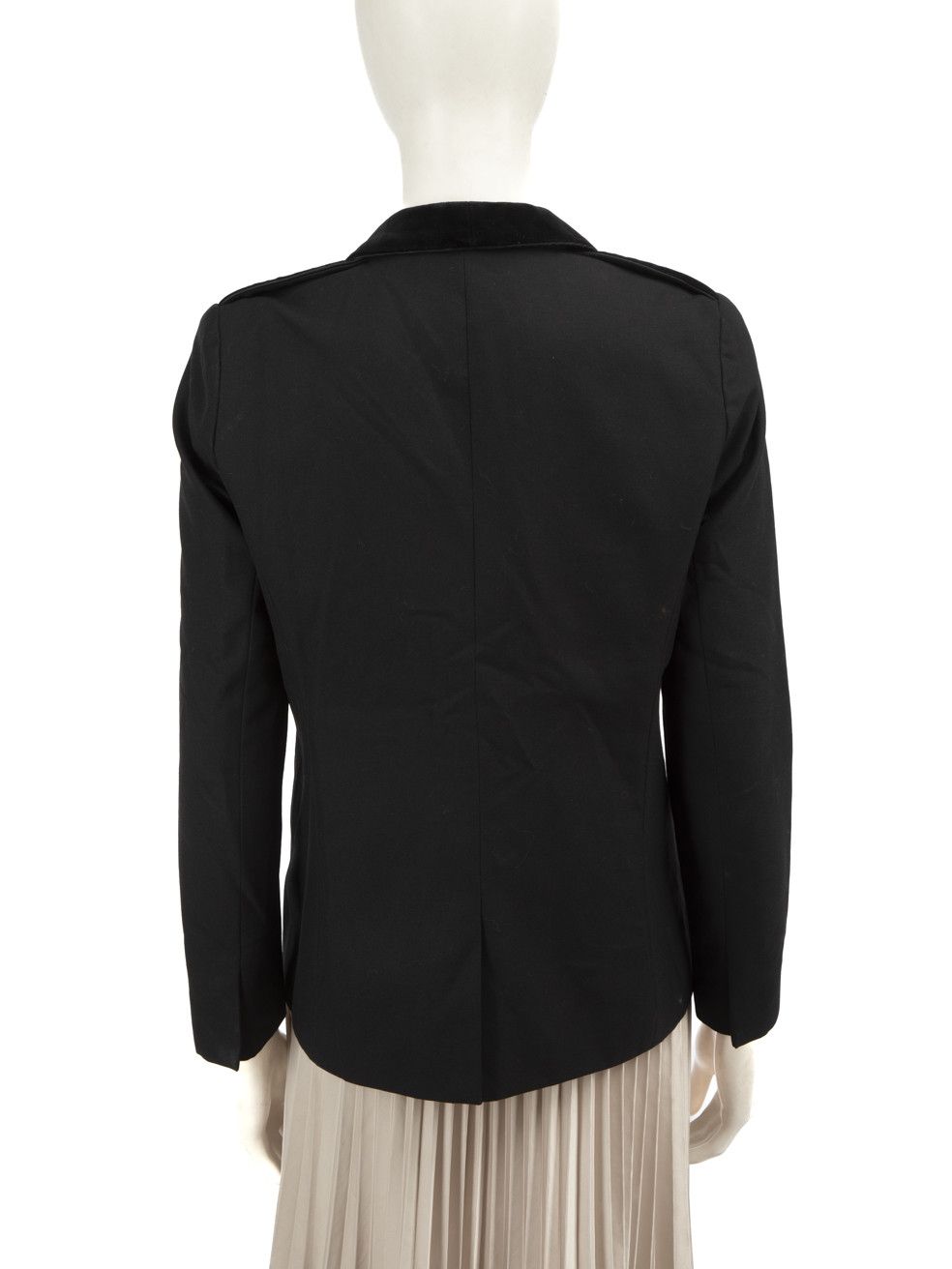 Sandro Black Velvet Collar Blazer Size M / US 6-8 / IT 42-44 - 3 Thumbnail