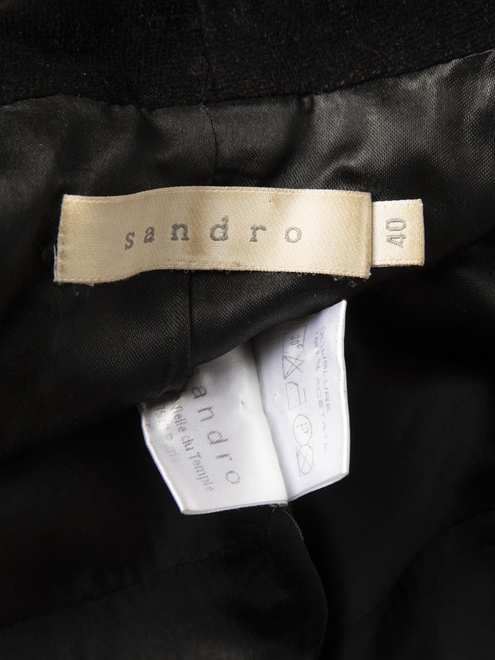 Sandro Black Velvet Collar Blazer Size M / US 6-8 / IT 42-44 - 17 Thumbnail