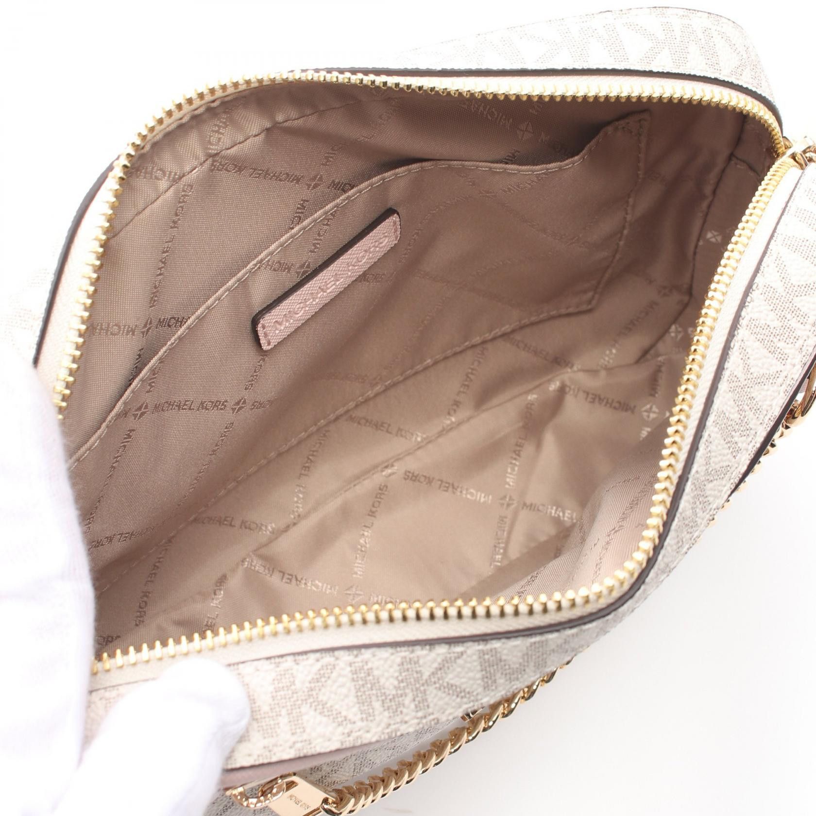 Michael Kors Michael Kors Jet Set Item Shoulder Bag Coated Canvas Leather White Pink Size ONE SIZE - 3 Thumbnail
