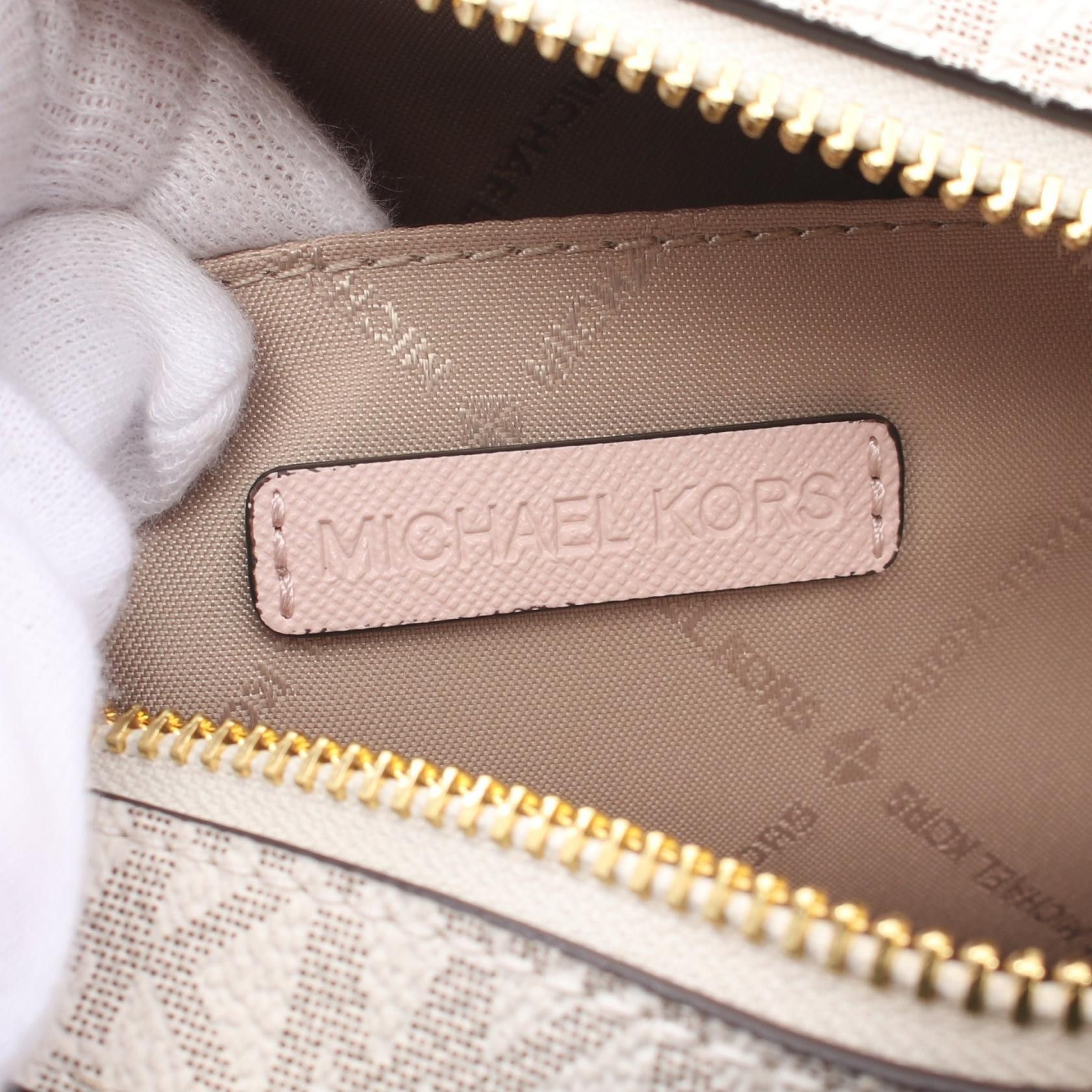 Michael Kors Michael Kors Jet Set Item Shoulder Bag Coated Canvas Leather White Pink Size ONE SIZE - 4 Thumbnail