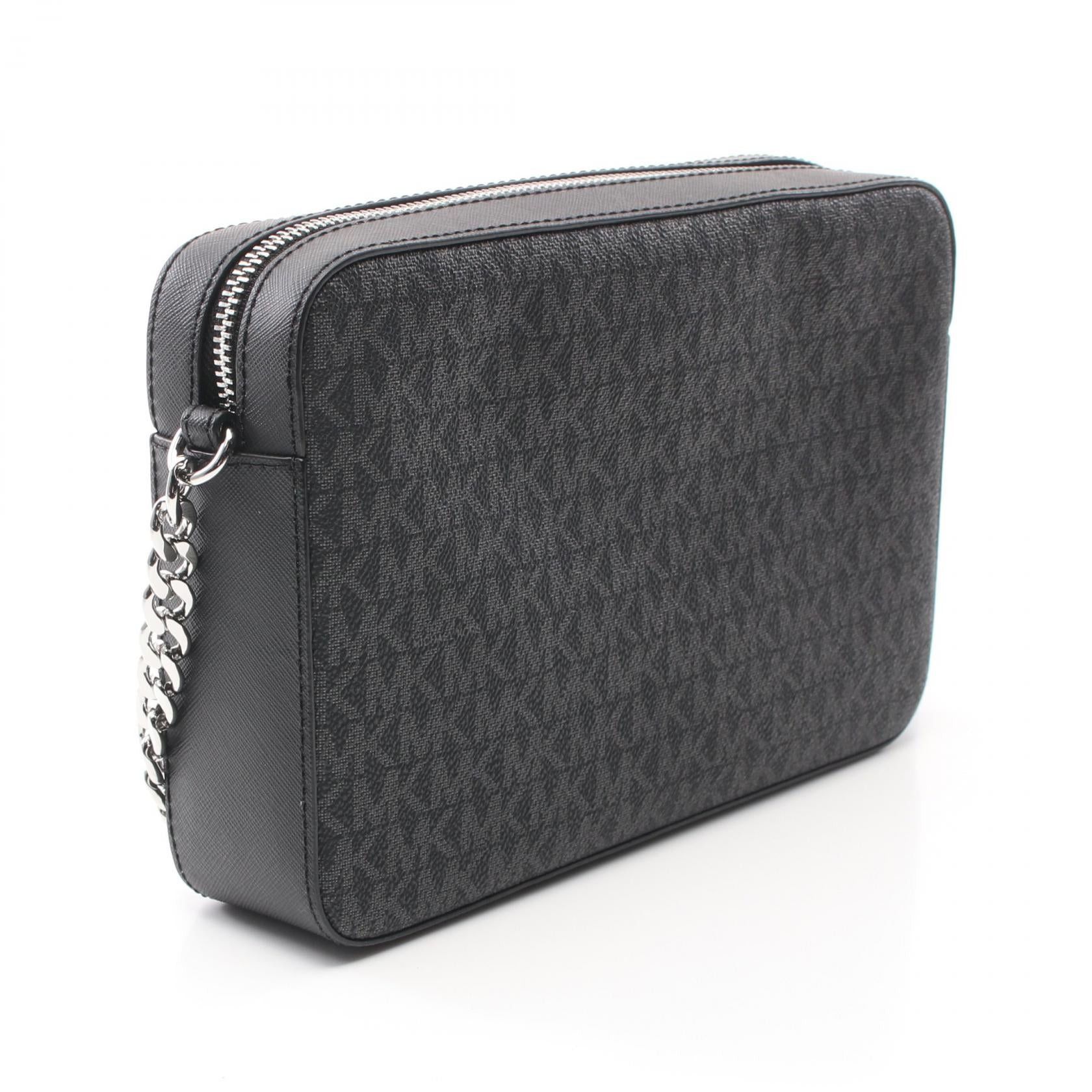 Michael Kors Michael Kors Jet Set Item Items Mk Signature Shoulder Bag Coated Canvas Leather Black Size ONE SIZE - 2 Thumbnail