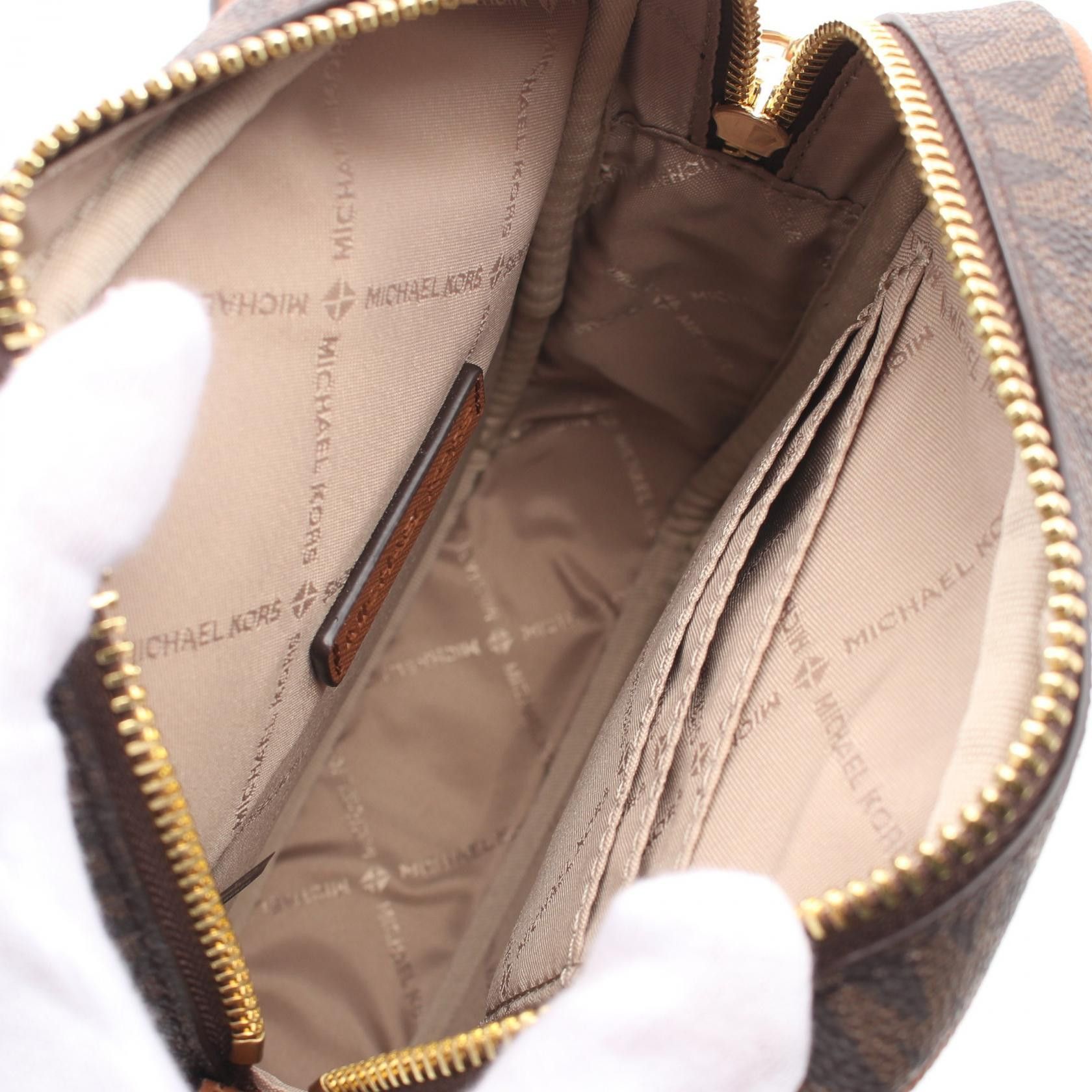 Michael Kors Michael Kors Jet Set Travel Shoulder Bag Coated Canvas Leather Brown Size ONE SIZE - 3 Thumbnail
