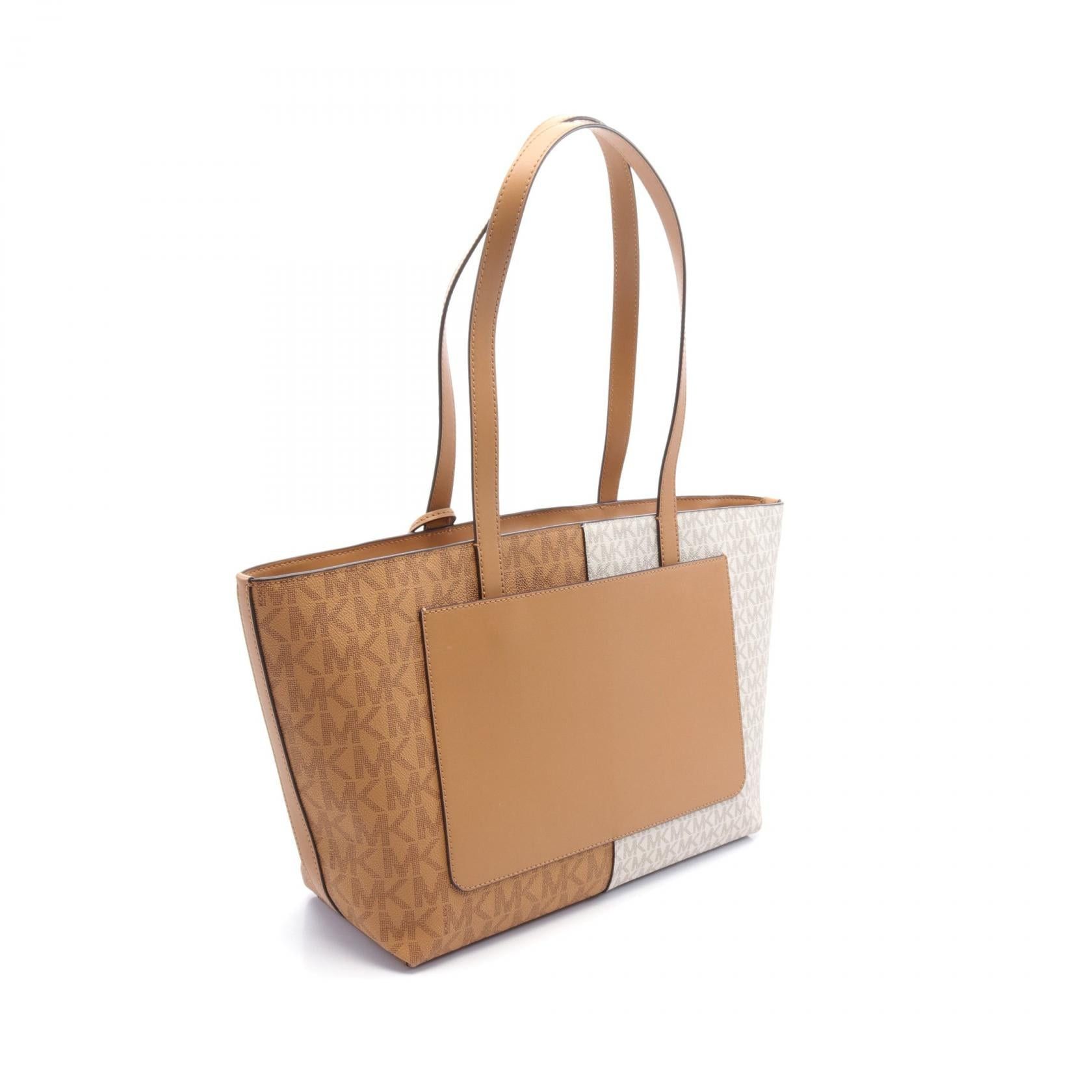 Michael Kors Michael Kors Jet Set Travel Handbag Tote Bag Coated Canvas Brown White Size ONE SIZE - 2 Thumbnail