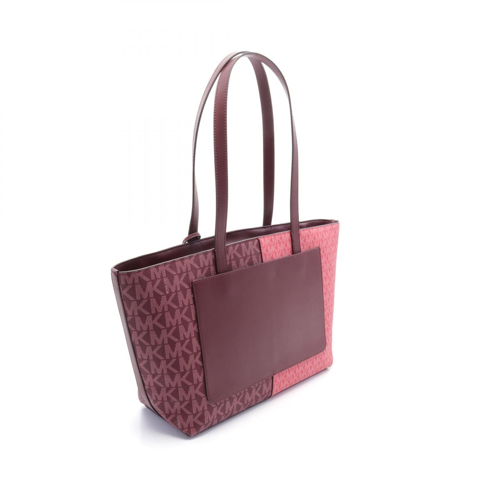 Michael Kors Michael Kors Jet Set Travel Handbag Tote Bag Coated Canvas Leather Pink Bordeaux Size ONE SIZE - 2 Thumbnail