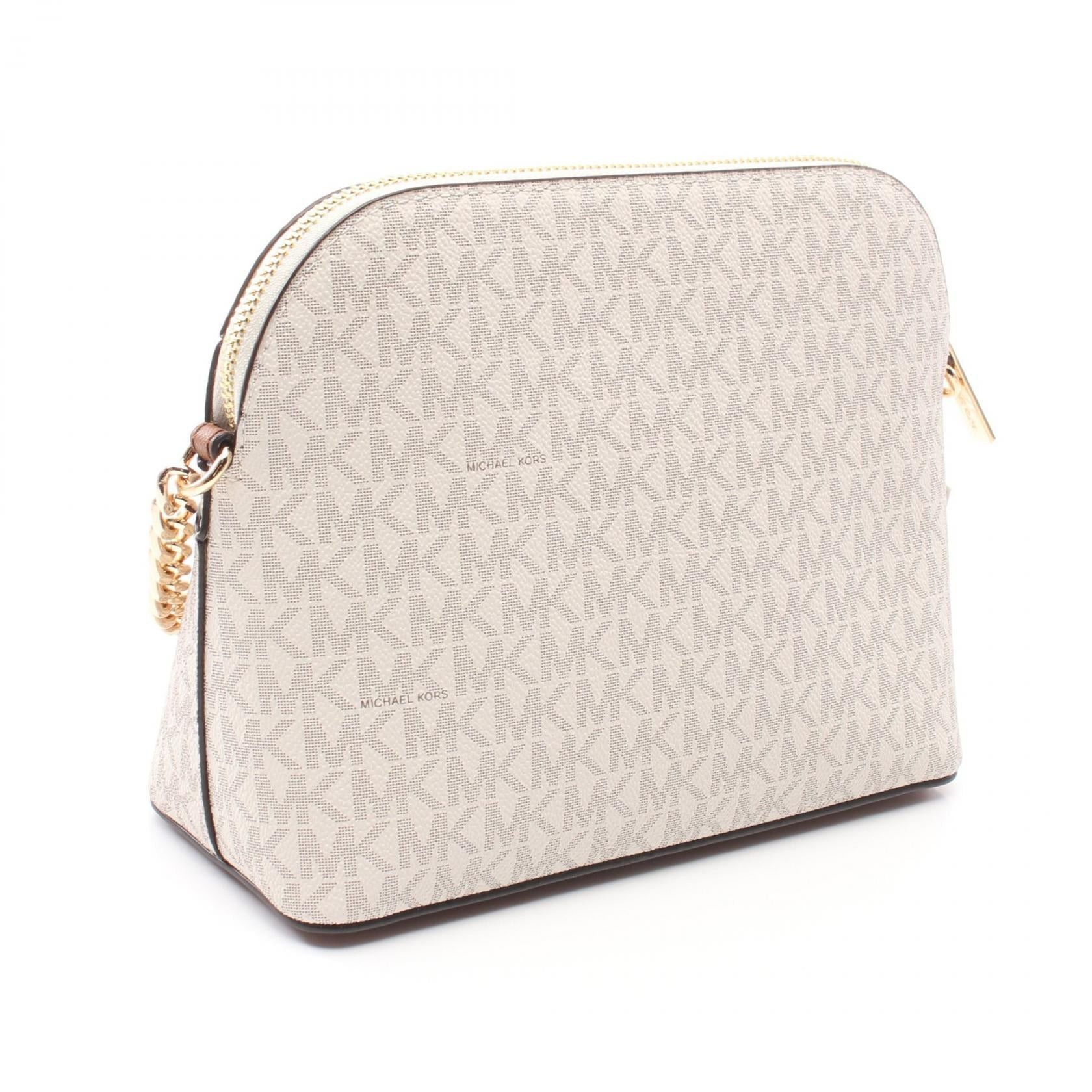 Michael Kors Michael Kors Jet Set Travel Shoulder Bag Coated Canvas Leather White Brown Size ONE SIZE - 2 Thumbnail