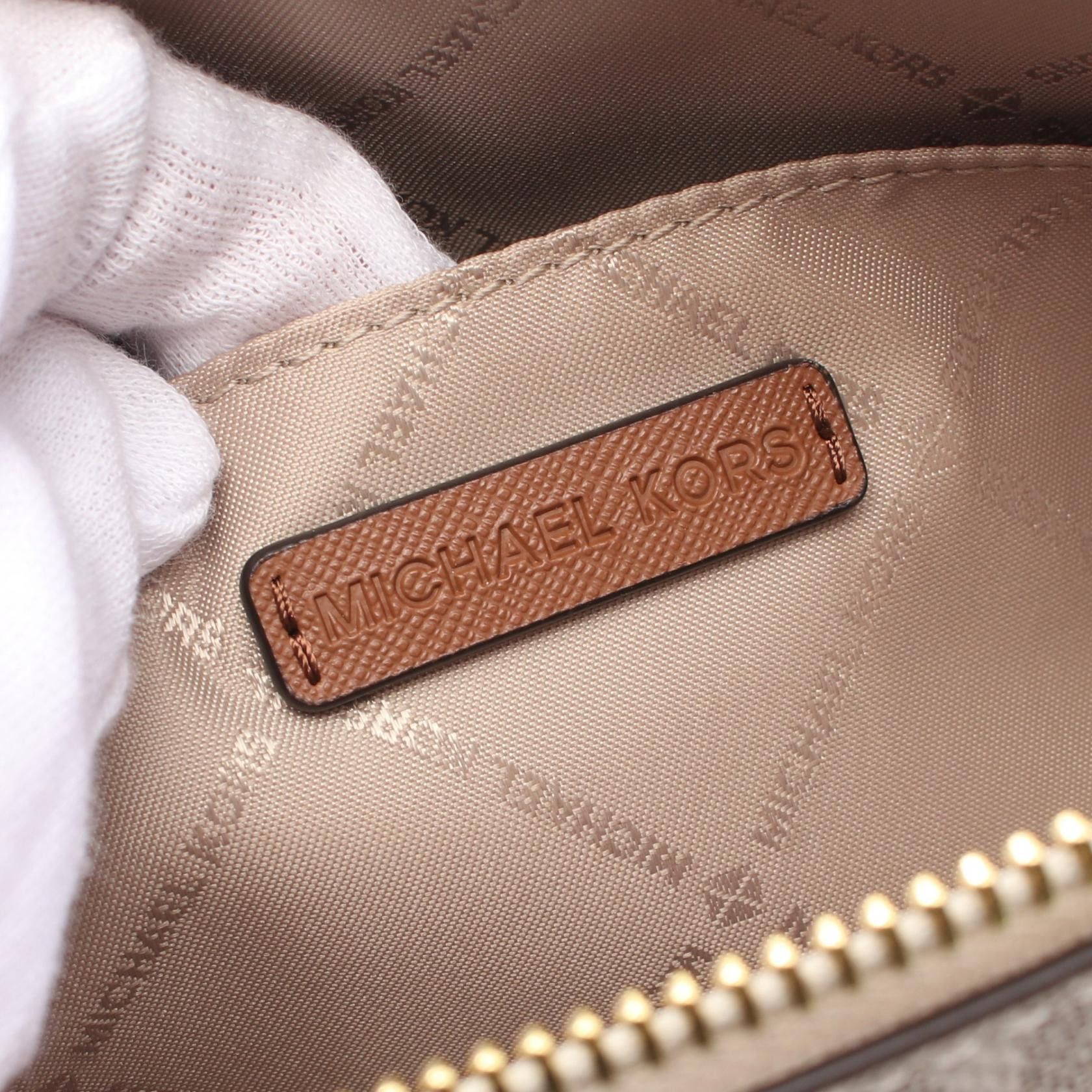 Michael Kors Michael Kors Jet Set Travel Shoulder Bag Coated Canvas Leather White Brown Size ONE SIZE - 4 Thumbnail