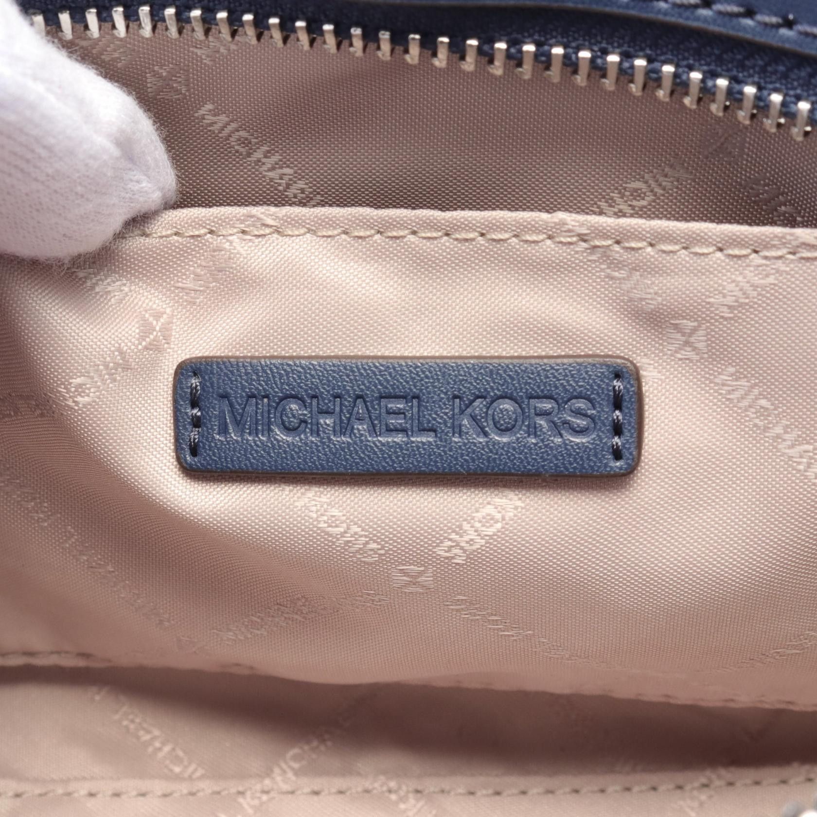 Michael Kors Michael Kors Jet Set Travel Shoulder Bag Coated Canvas Leather Blue Navy Size ONE SIZE - 4 Thumbnail