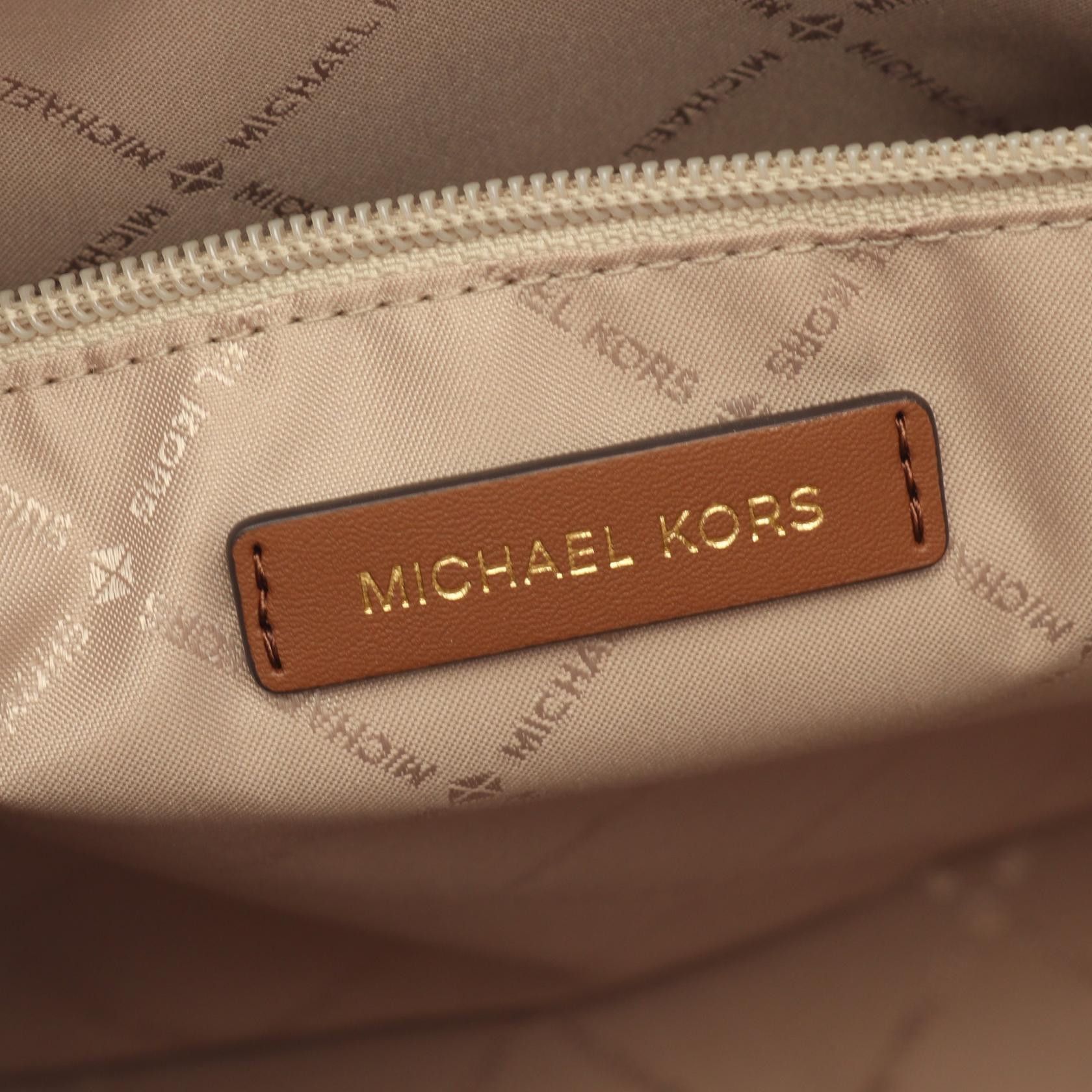 Michael Kors Michael Kors Charlotte Handbag Tote Bag Coated Canvas Leather Brown Size ONE SIZE - 4 Thumbnail