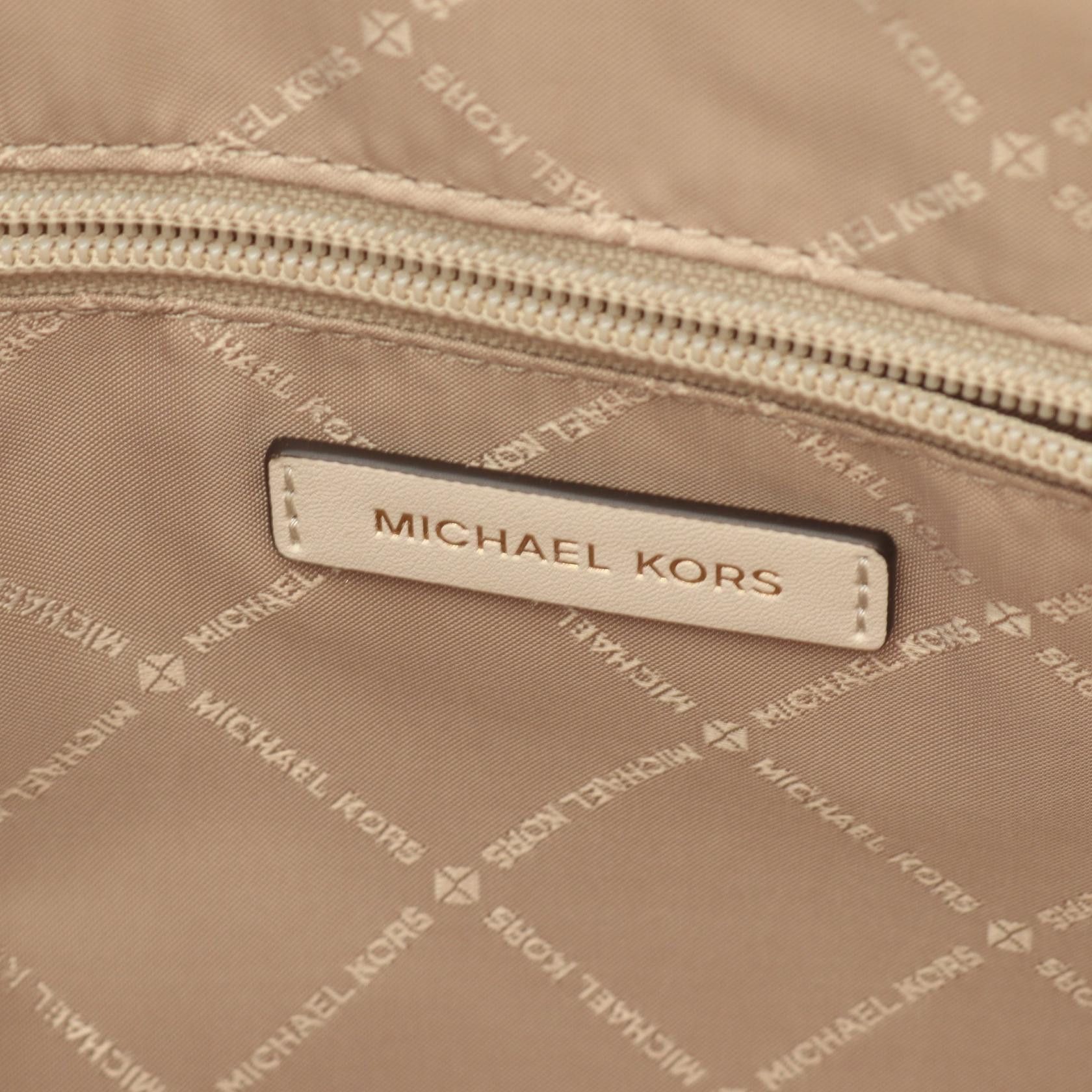 Michael Kors Michael Kors Sheila Mk Signature Handbag Tote Bag Coated Canvas Leather White Size ONE SIZE - 4 Thumbnail
