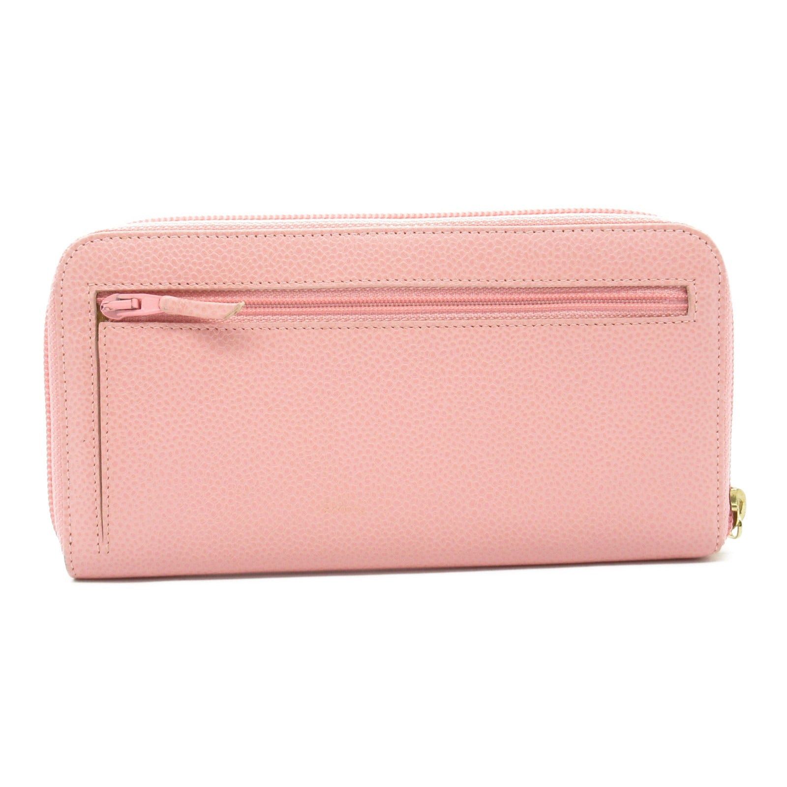 Chanel Chanel Coco Mark Round Long Wallet Zipper Caviar Skin (Grained Calf) Pink Gold Hardware Size ONE SIZE - 2 Thumbnail