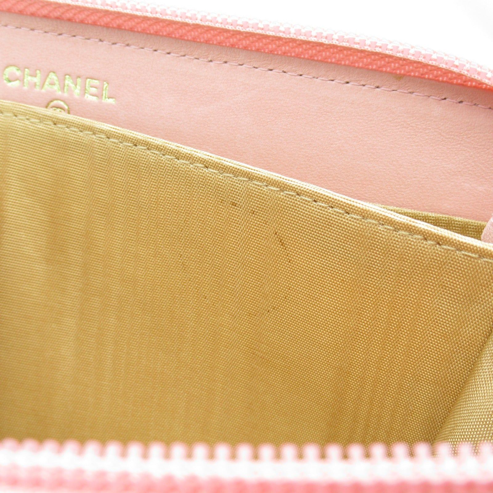 Chanel Chanel Coco Mark Round Long Wallet Zipper Caviar Skin (Grained Calf) Pink Gold Hardware Size ONE SIZE - 9 Thumbnail