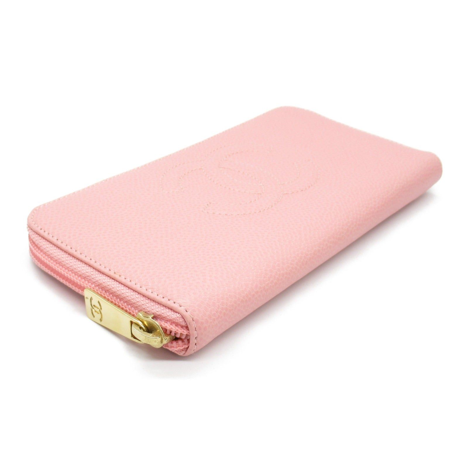Chanel Chanel Coco Mark Round Long Wallet Zipper Caviar Skin (Grained Calf) Pink Gold Hardware Size ONE SIZE - 3 Thumbnail