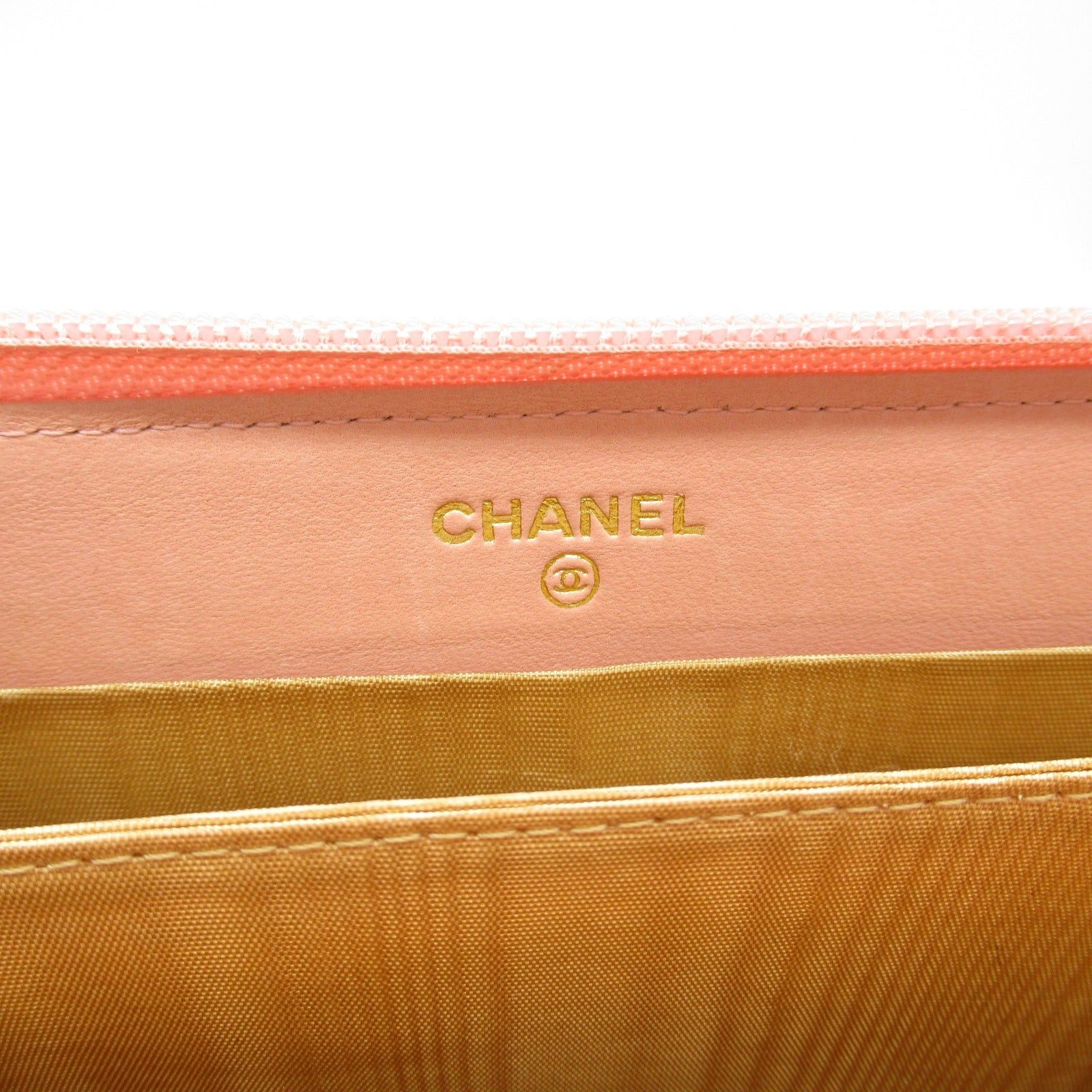Chanel Chanel Coco Mark Round Long Wallet Zipper Caviar Skin (Grained Calf) Pink Gold Hardware Size ONE SIZE - 6 Thumbnail