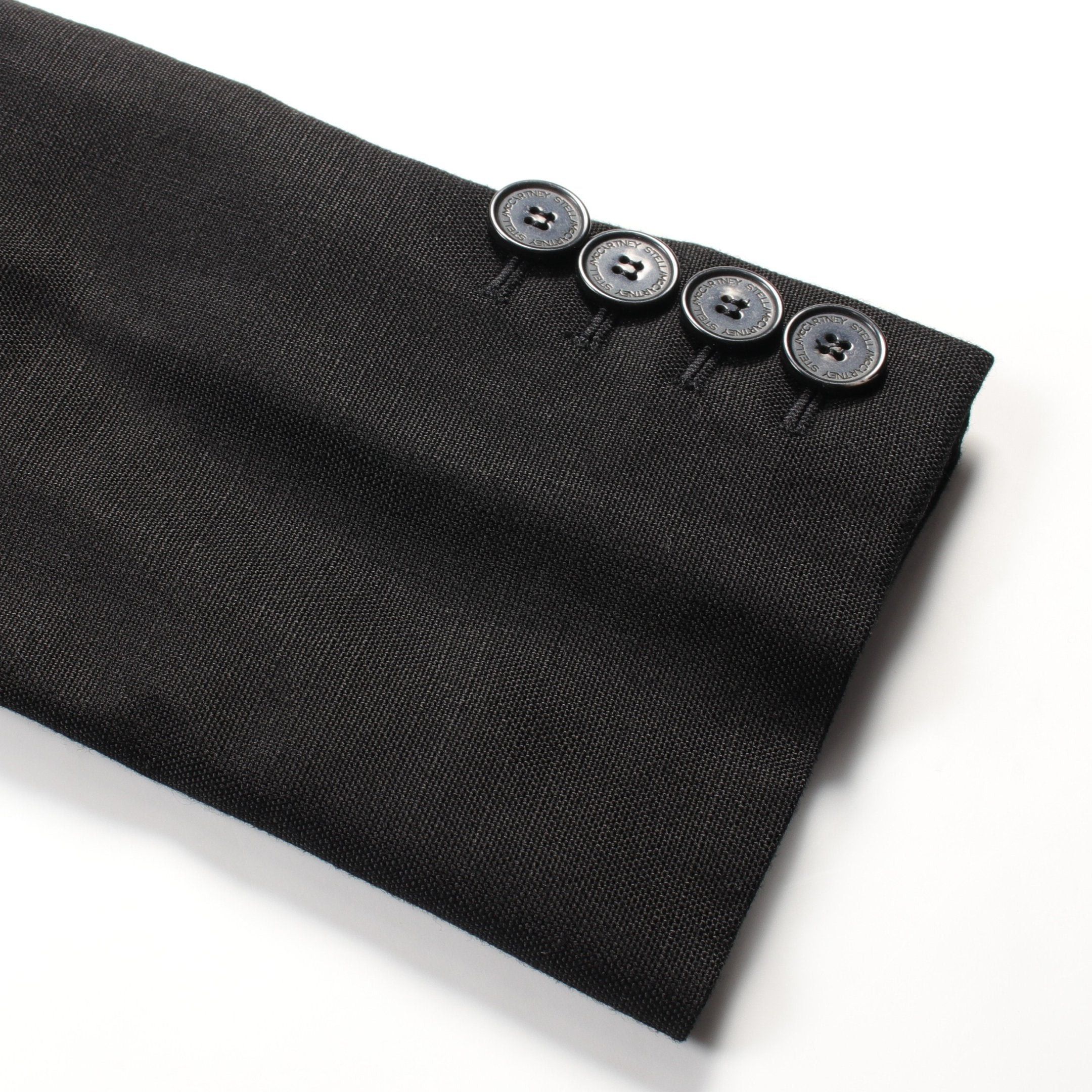 Stella McCartney Stella Mccartney Short Tailored Jacket Rayon Black Double Breasted Size ONE SIZE - 9 Thumbnail