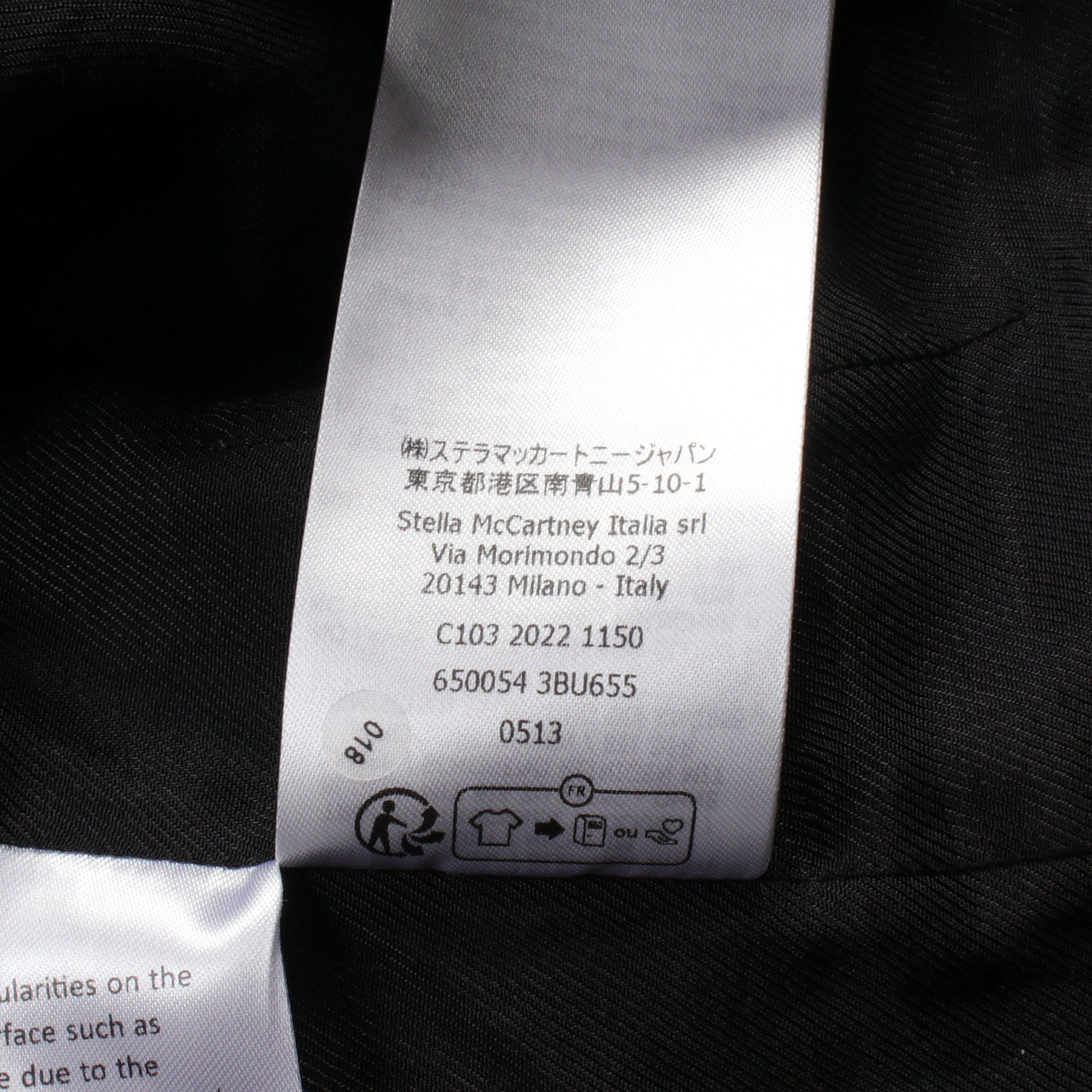 Stella McCartney Stella Mccartney Short Tailored Jacket Rayon Black Double Breasted Size ONE SIZE - 4 Thumbnail