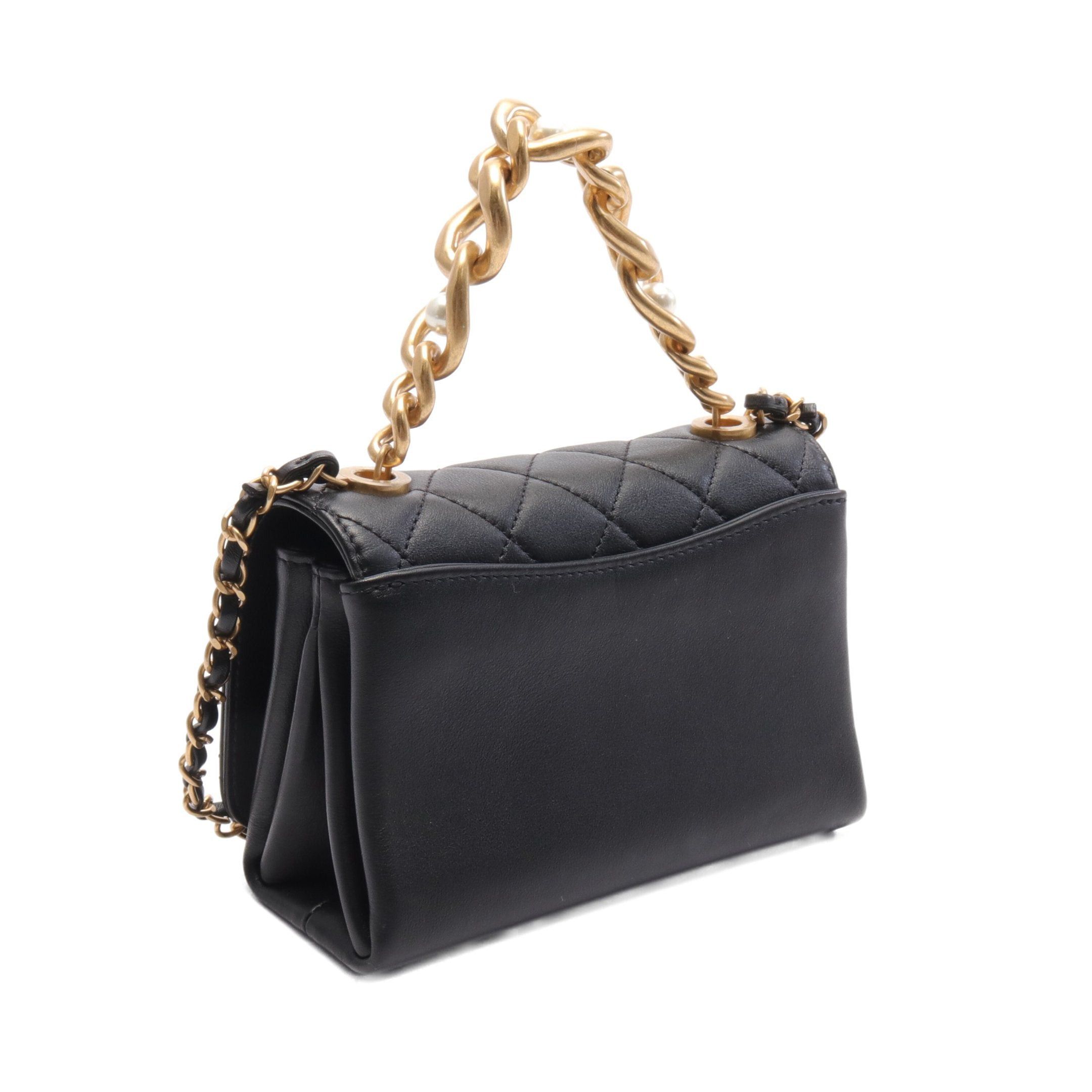 Chanel Chanel Mini Matelasse Chain Shoulder Bag Leather Black Gold Hardware Size ONE SIZE - 2 Thumbnail