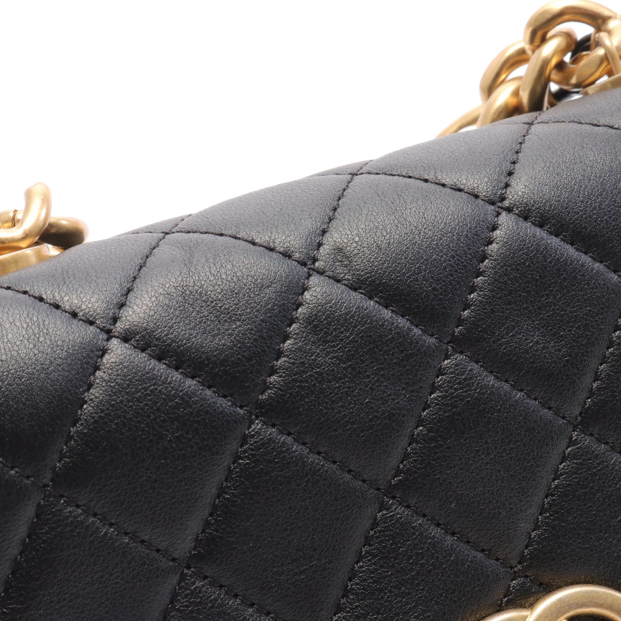 Chanel Chanel Mini Matelasse Chain Shoulder Bag Leather Black Gold Hardware Size ONE SIZE - 8 Thumbnail