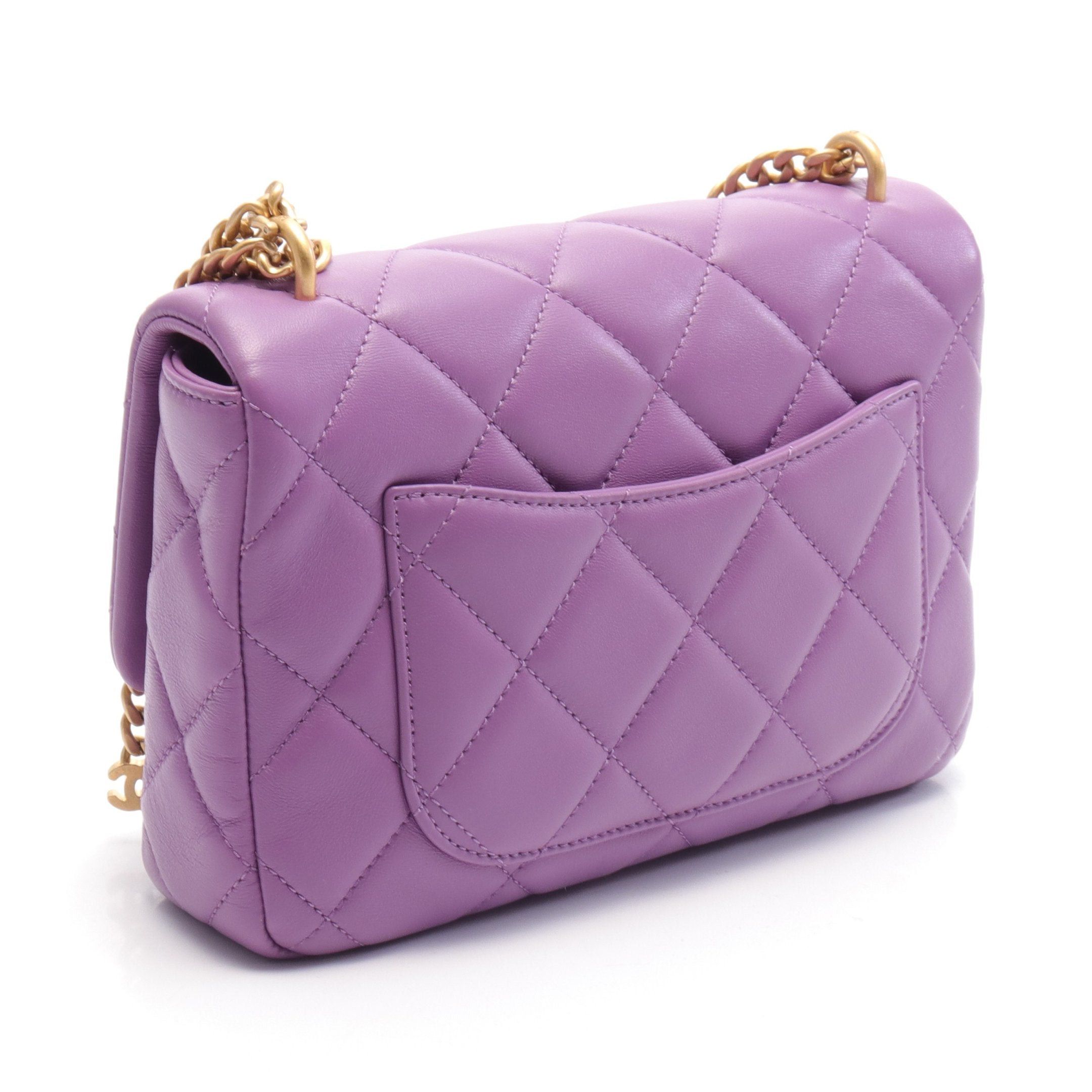 Chanel Chanel Matelasse Chain Shoulder Bag Lambskin Purple Gold Hardware Size ONE SIZE - 2 Thumbnail