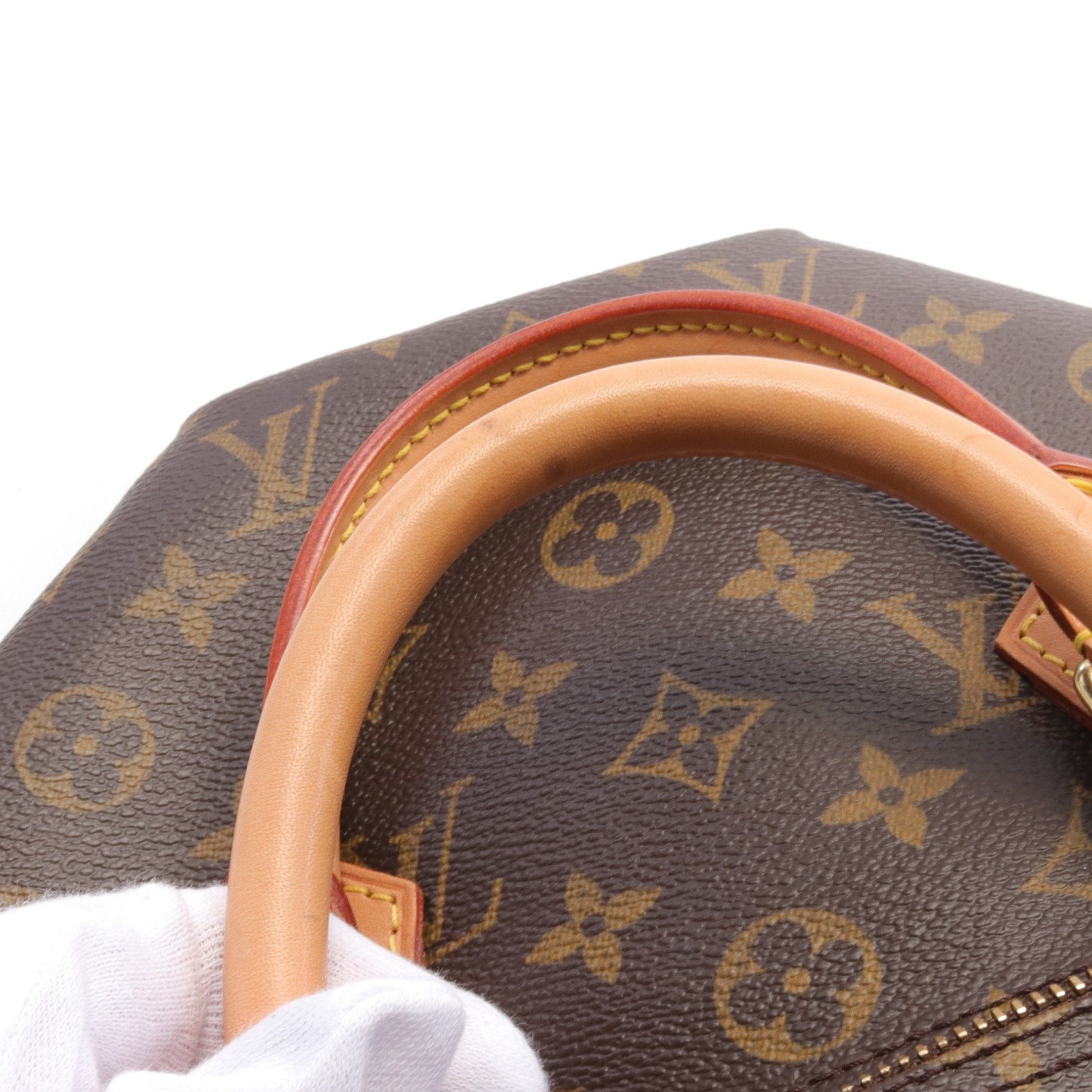 Louis Vuitton Louis Vuitton Speedy 30 Monogram Handbag Leather Brown Size ONE SIZE - 8 Thumbnail