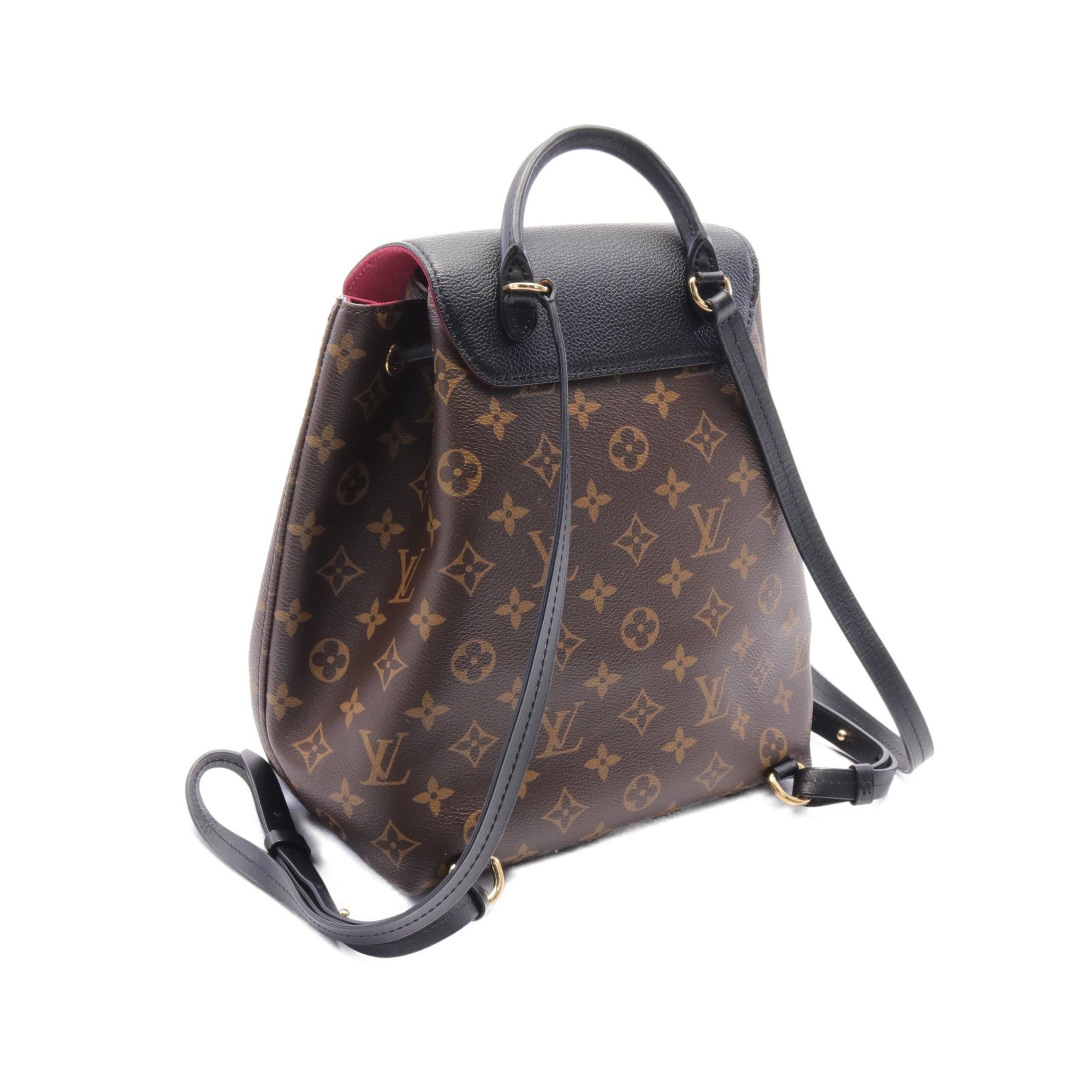 Louis Vuitton Louis Vuitton Montsouris Nm Pm Monogram Backpack Rucksack Leather Brown Black Size ONE SIZE - 2 Thumbnail