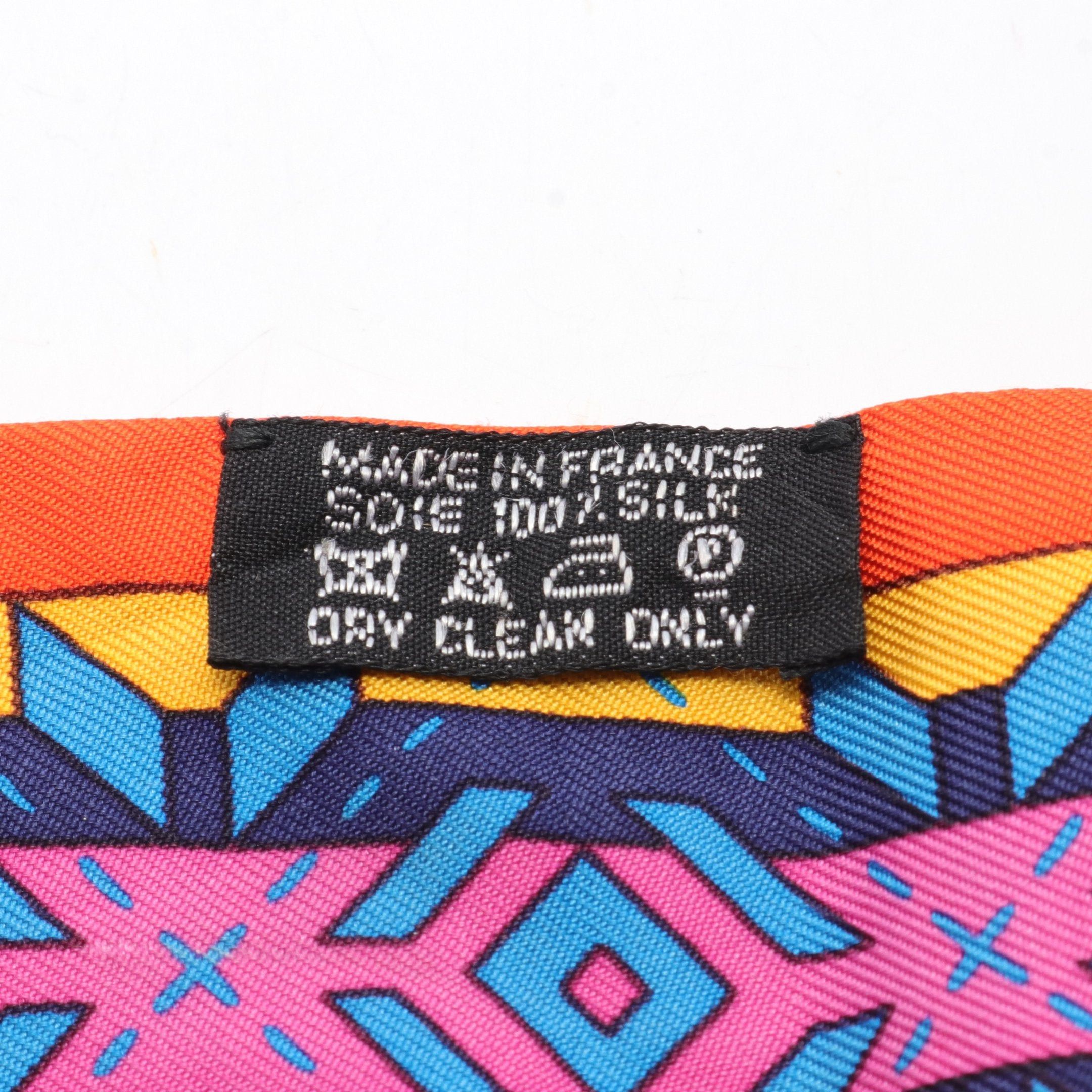 Hermes Hermes Twilly Balles Du Mexique Ribbon Scarf Silk Orange Red Multicolor Size ONE SIZE - 3 Thumbnail