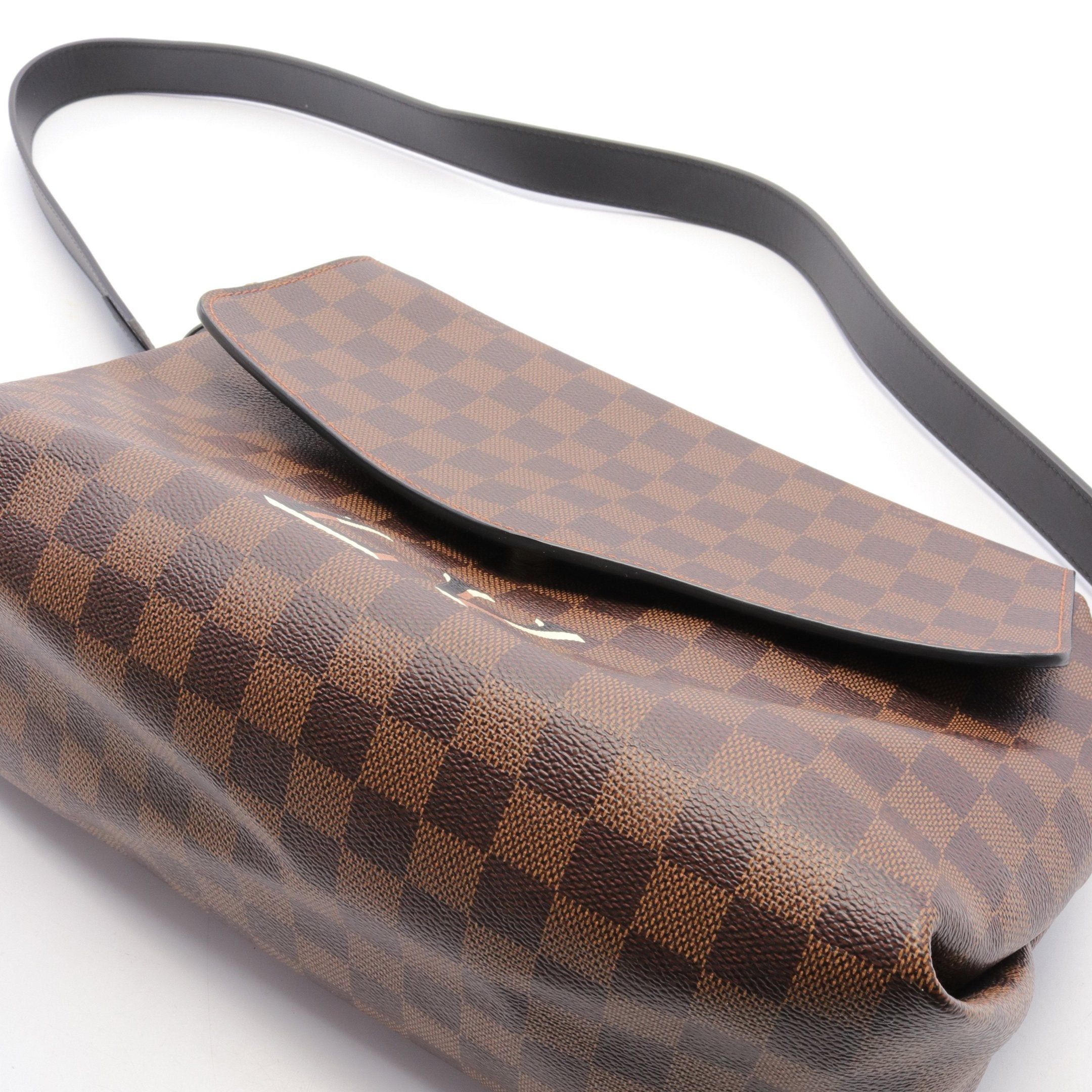 Louis Vuitton Louis Vuitton Bobourg Damier Ebene Noir Handbag Leather Brown Size ONE SIZE - 6 Thumbnail