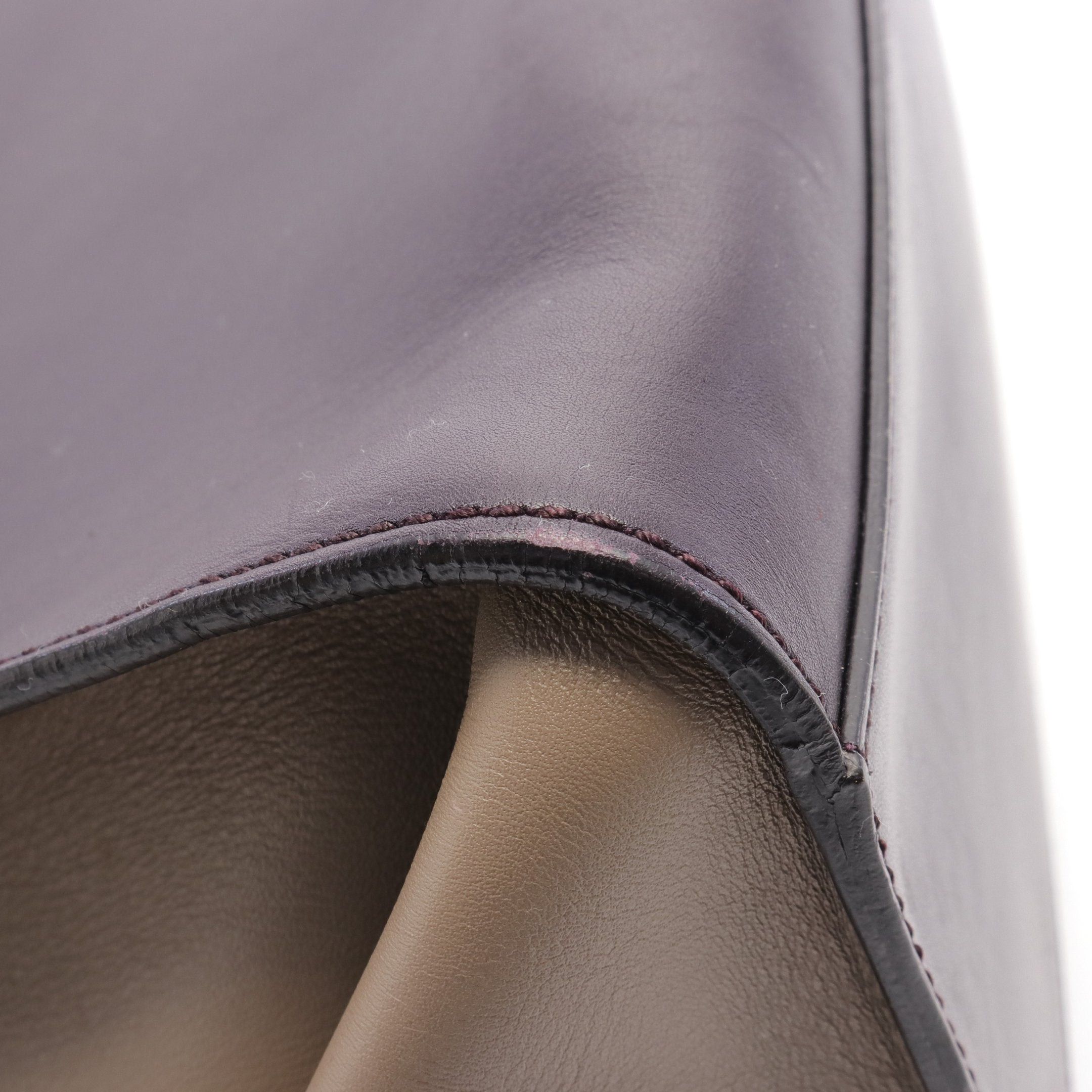 Salvatore Ferragamo Salvatore Ferragamo Gancini Handbag Leather Dark Purple Brown Gray Beige Size ONE SIZE - 9 Thumbnail