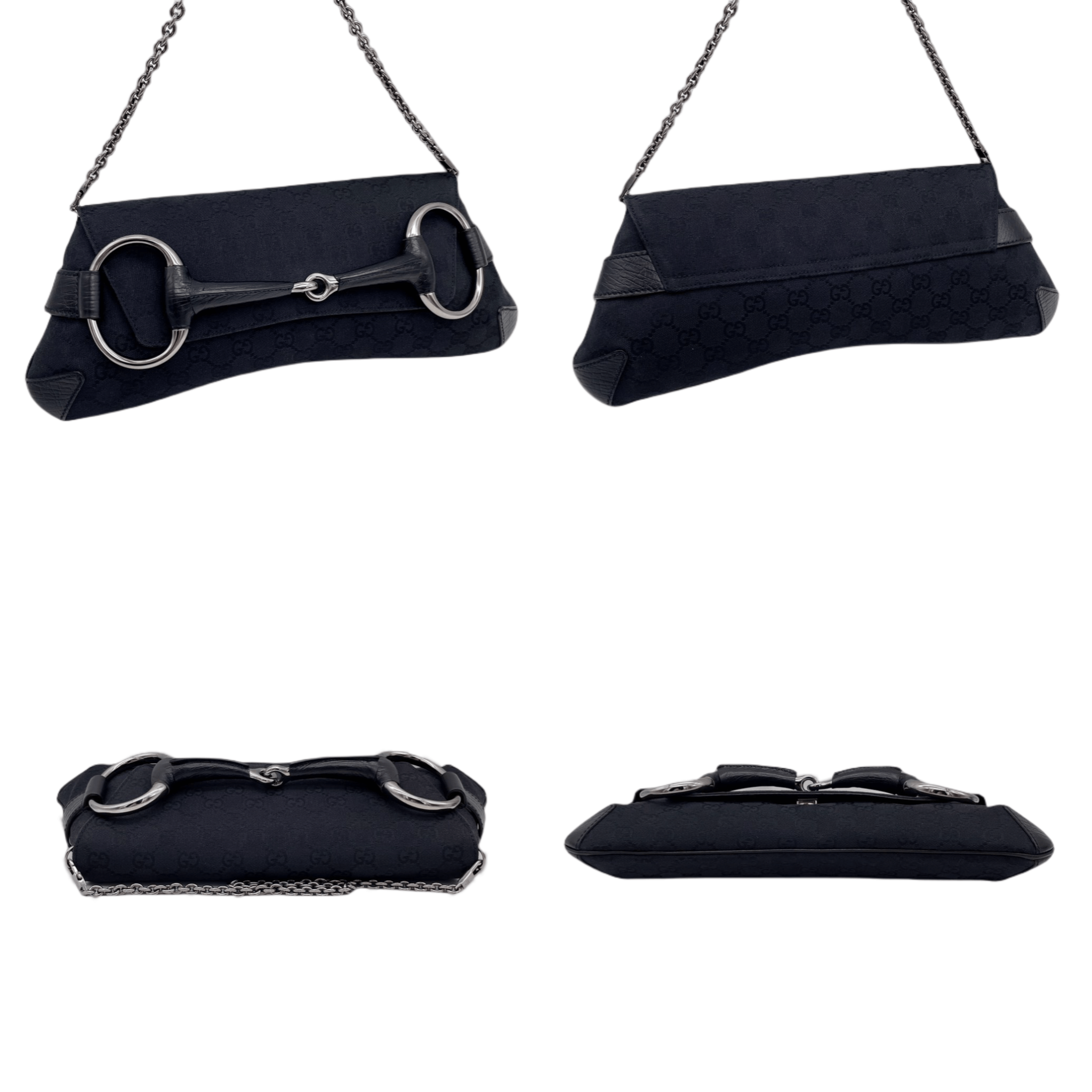 Gucci Gucci Gg Canvas Horsebit Chain Shoulder Bag Size ONE SIZE - 6 Thumbnail