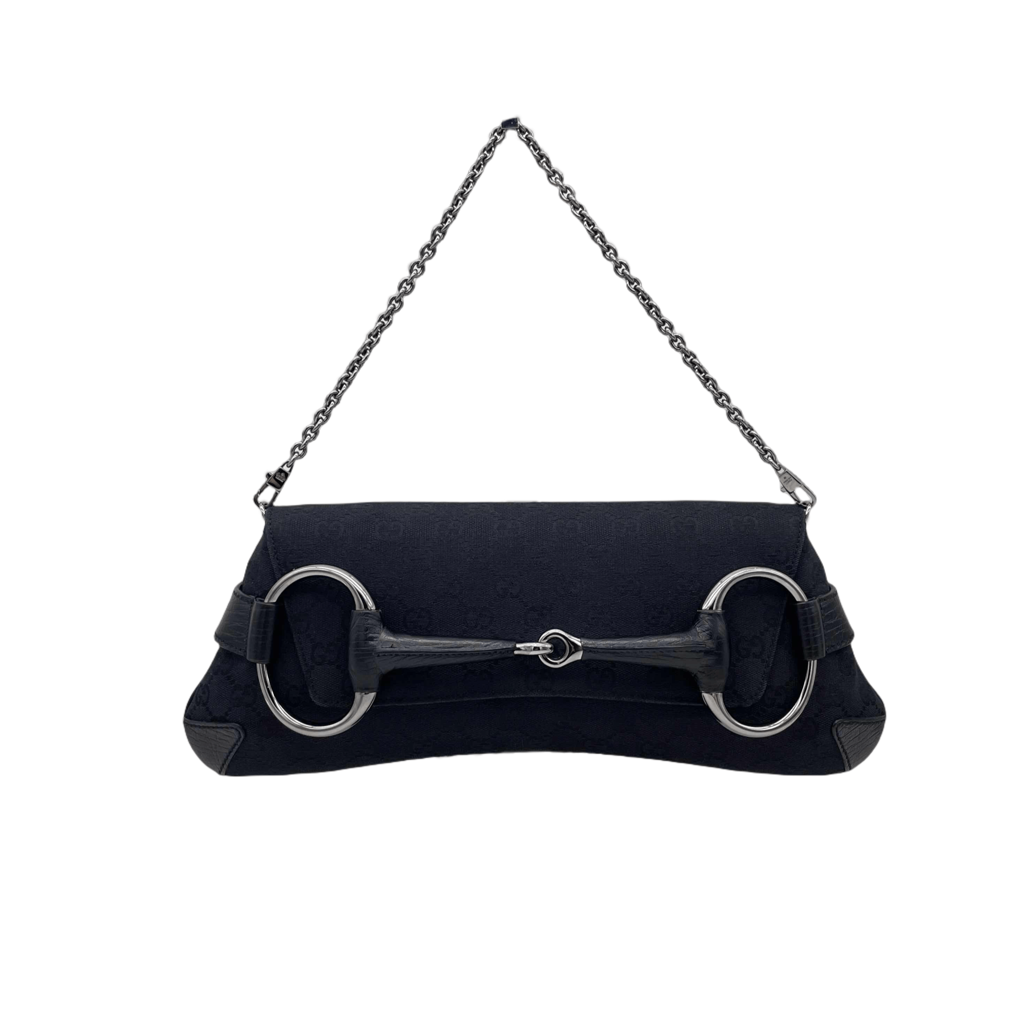 Gucci Gucci Gg Canvas Horsebit Chain Shoulder Bag Size ONE SIZE - 3 Thumbnail