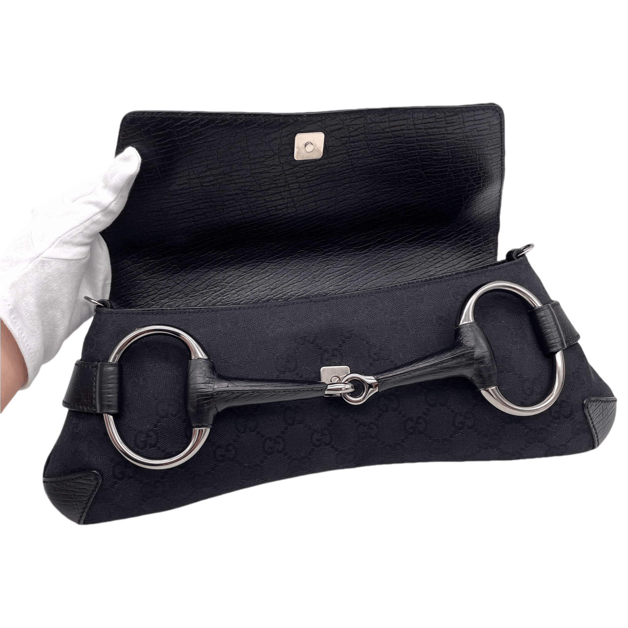 Gucci Gucci Gg Canvas Horsebit Chain Shoulder Bag Size ONE SIZE - 10 Thumbnail