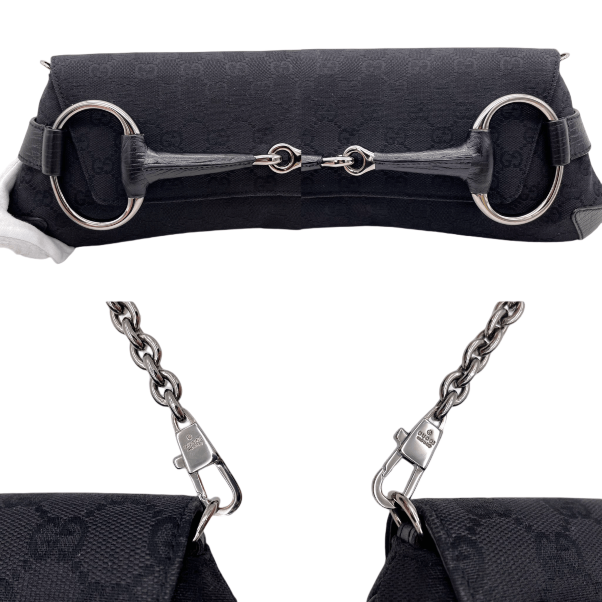 Gucci Gucci Gg Canvas Horsebit Chain Shoulder Bag Size ONE SIZE - 5 Thumbnail