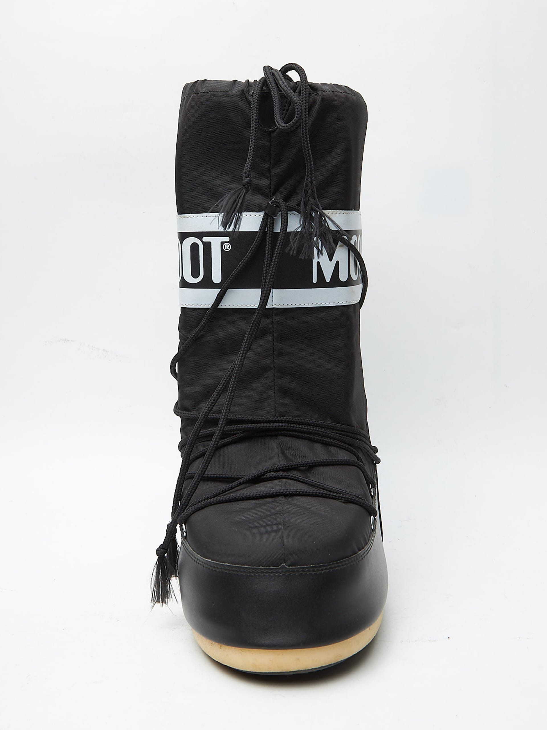 Black Puffer High Boots