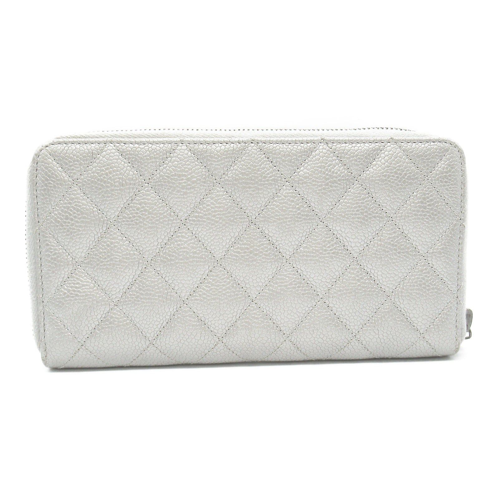 Chanel Chanel Matelasse Round Long Wallet Zipper Leather Grained Calfskin Silver Hardware Size ONE SIZE - 2 Thumbnail