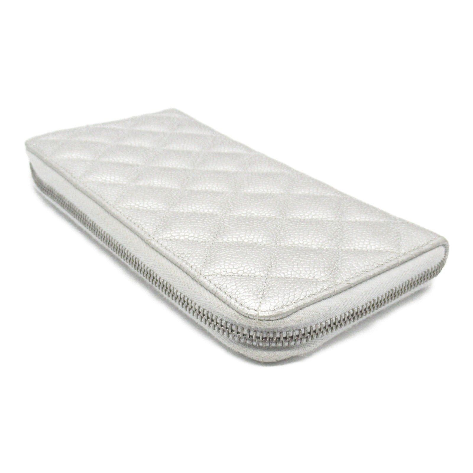 Chanel Chanel Matelasse Round Long Wallet Zipper Leather Grained Calfskin Silver Hardware Size ONE SIZE - 4 Thumbnail