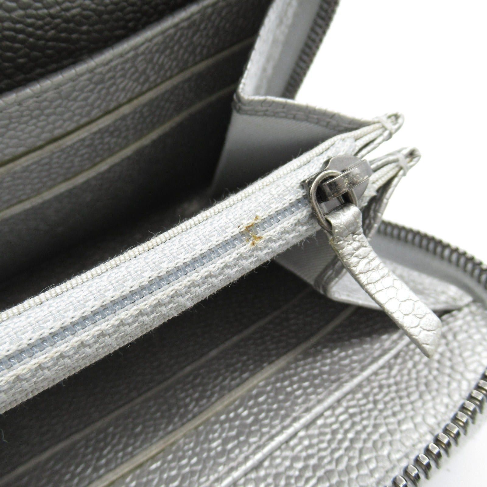 Chanel Chanel Matelasse Round Long Wallet Zipper Leather Grained Calfskin Silver Hardware Size ONE SIZE - 8 Thumbnail