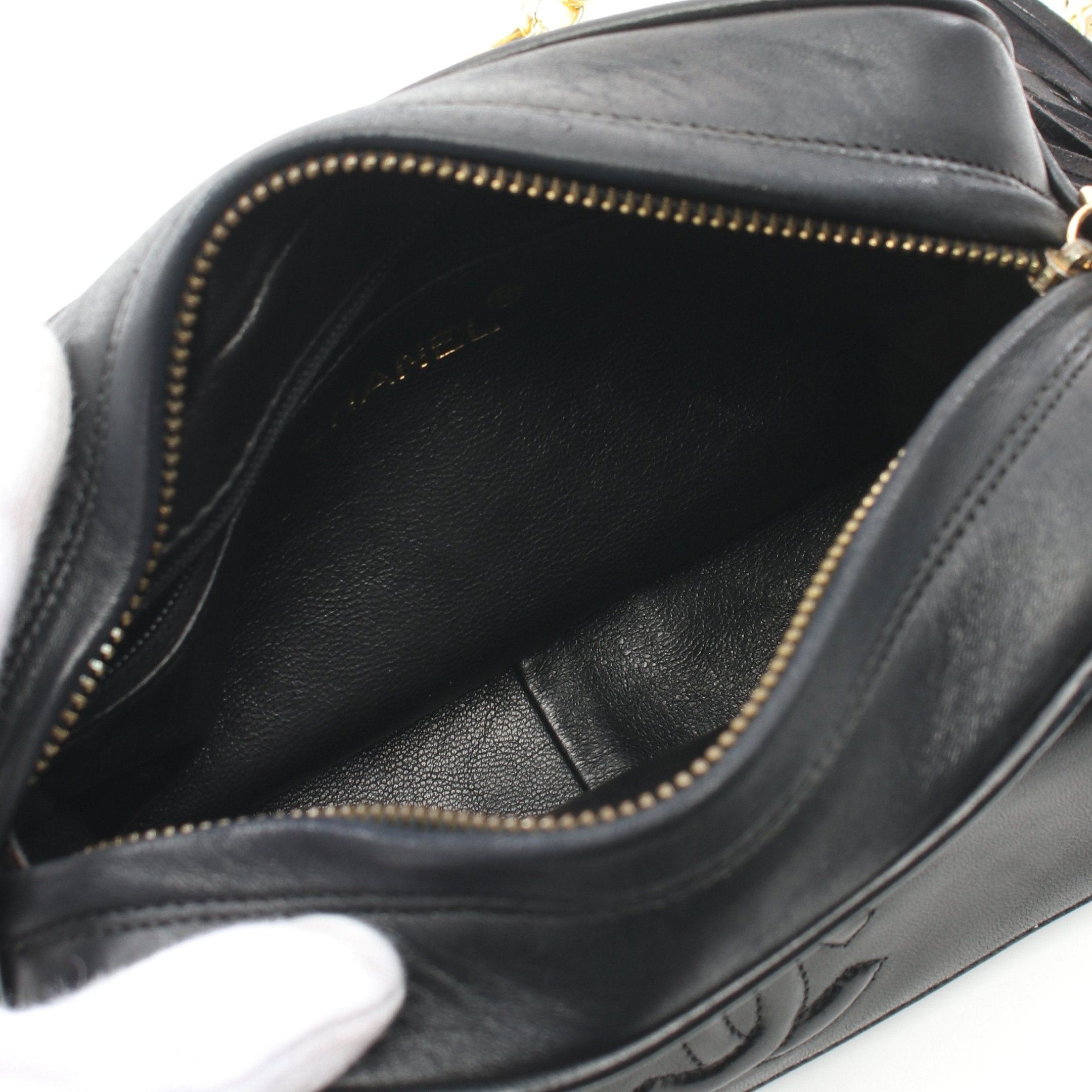 Chanel Chanel Matelasse Chain Shoulder Bag Lambskin Black Gold Hardware Size ONE SIZE - 3 Thumbnail