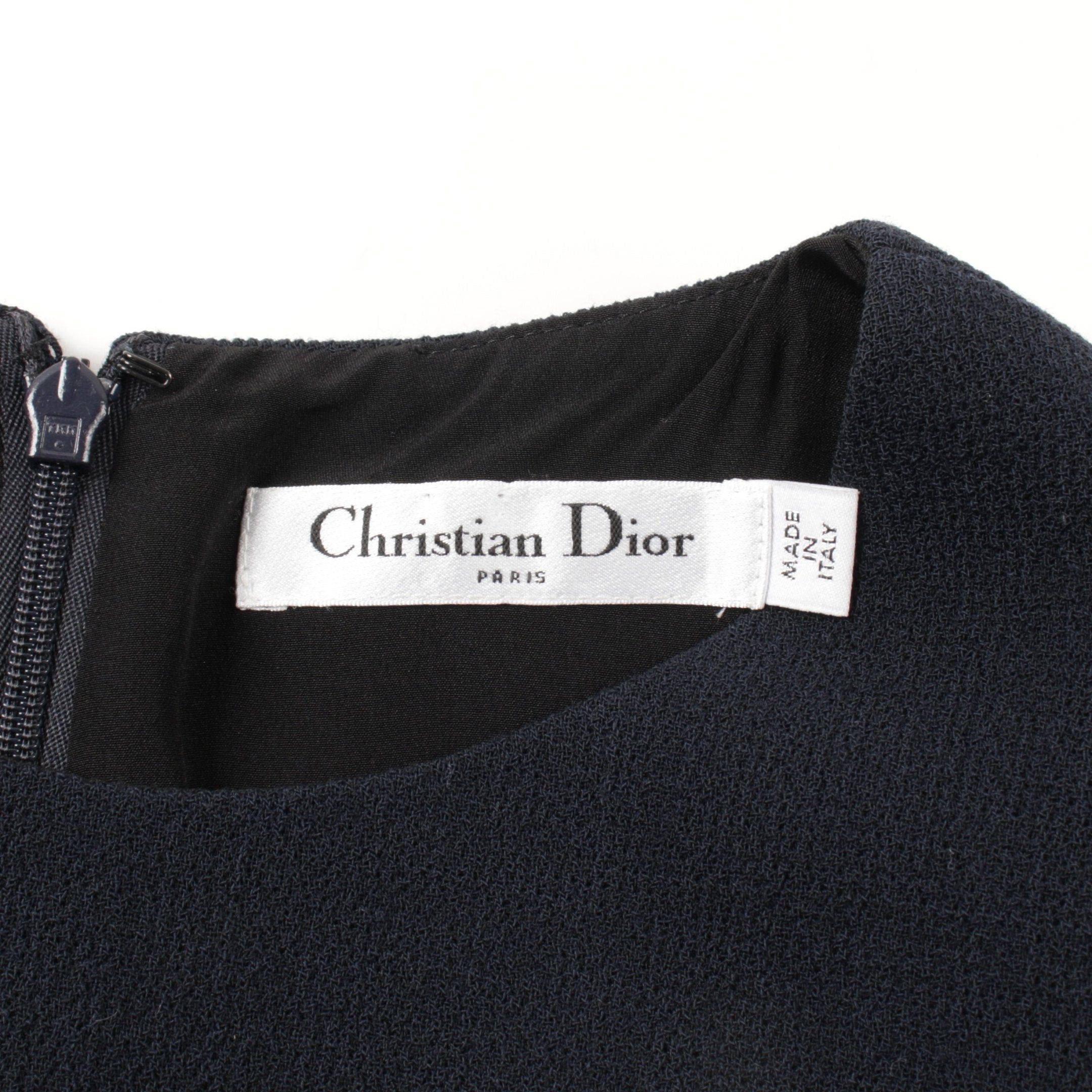 Dior Dior One Piece Three-Quarter Sleeve Wool Navy Size ONE SIZE - 3 Thumbnail