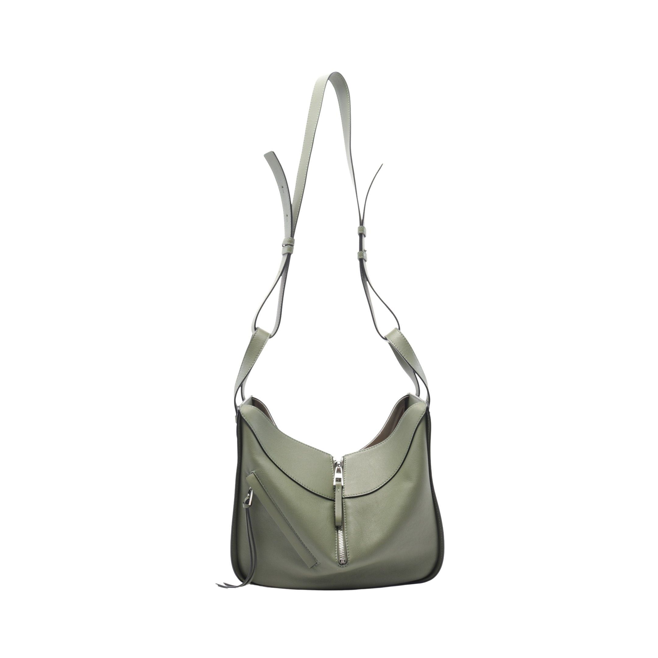Loewe Loewe Hammock Small Handbag Leather Khaki Green Size ONE SIZE - 8 Thumbnail