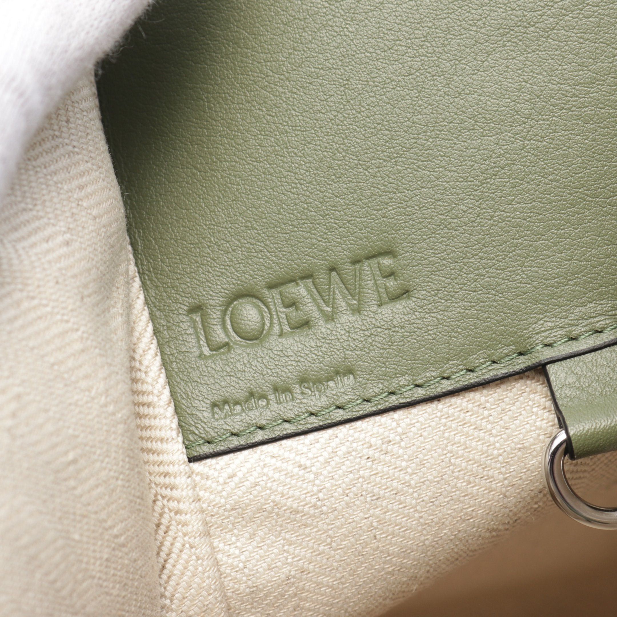 Loewe Loewe Hammock Small Handbag Leather Khaki Green Size ONE SIZE - 4 Thumbnail