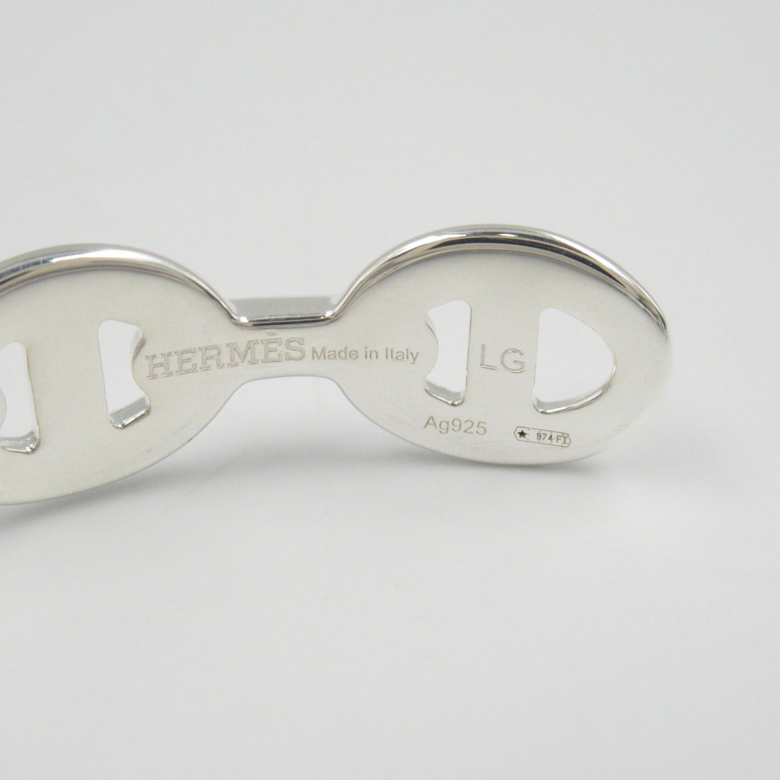 Hermes Hermes Chaine Anchaine Bangle 925 Silver Size ONE SIZE - 4 Thumbnail